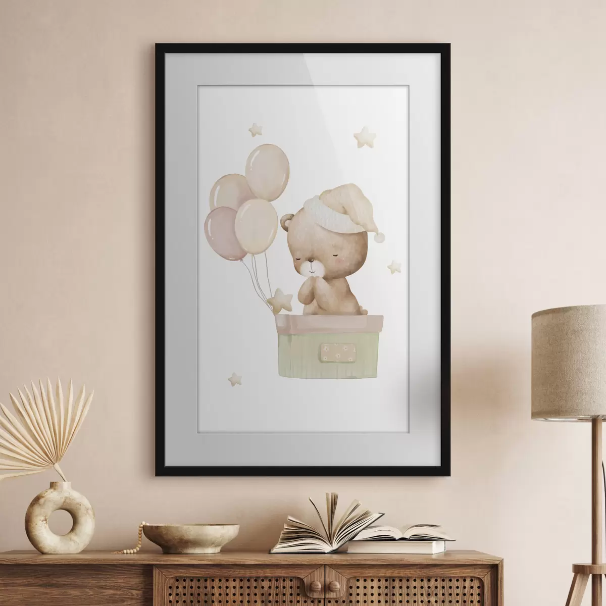 Poster Ourson vole vers les étoiles f37918