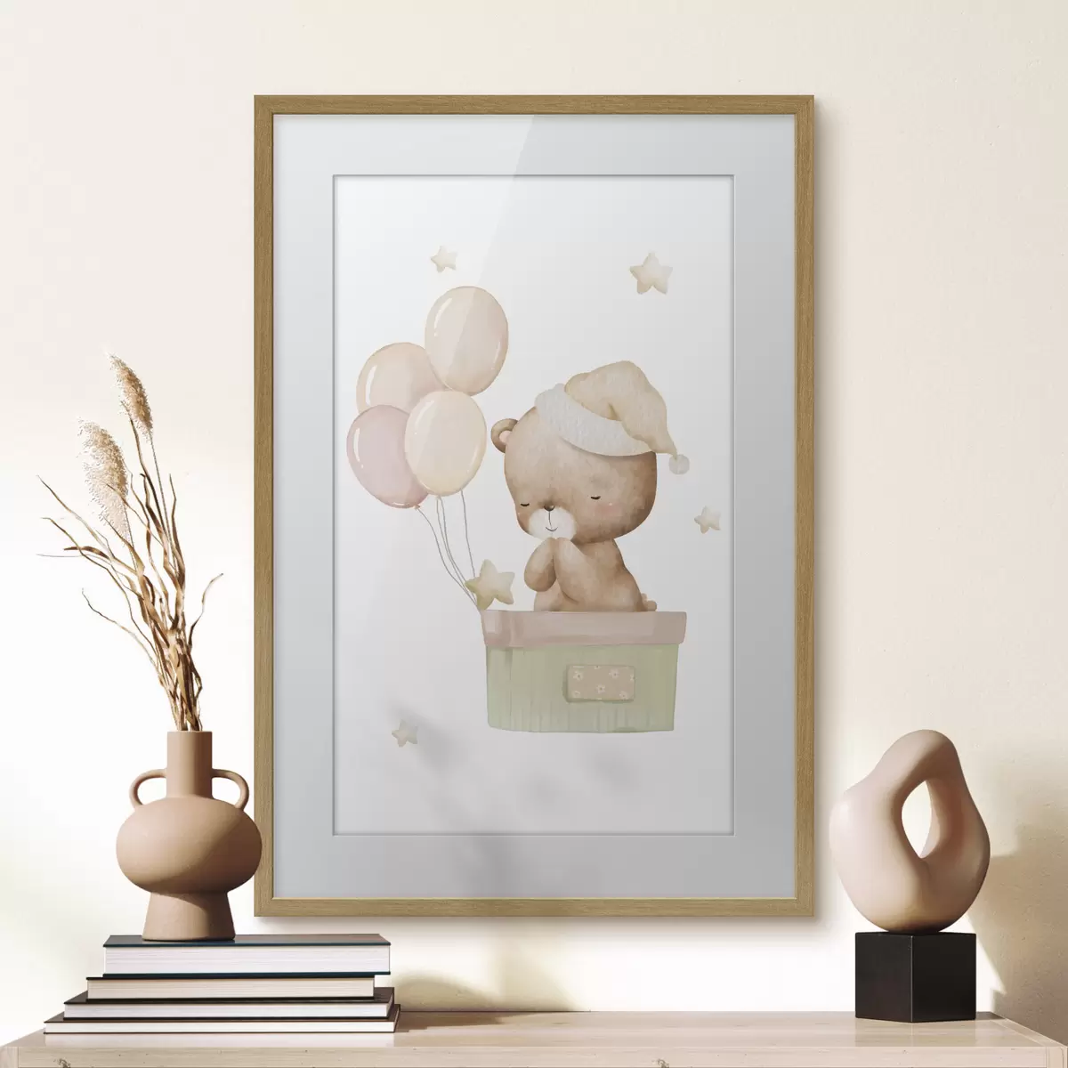 Poster Ourson vole vers les étoiles f37918