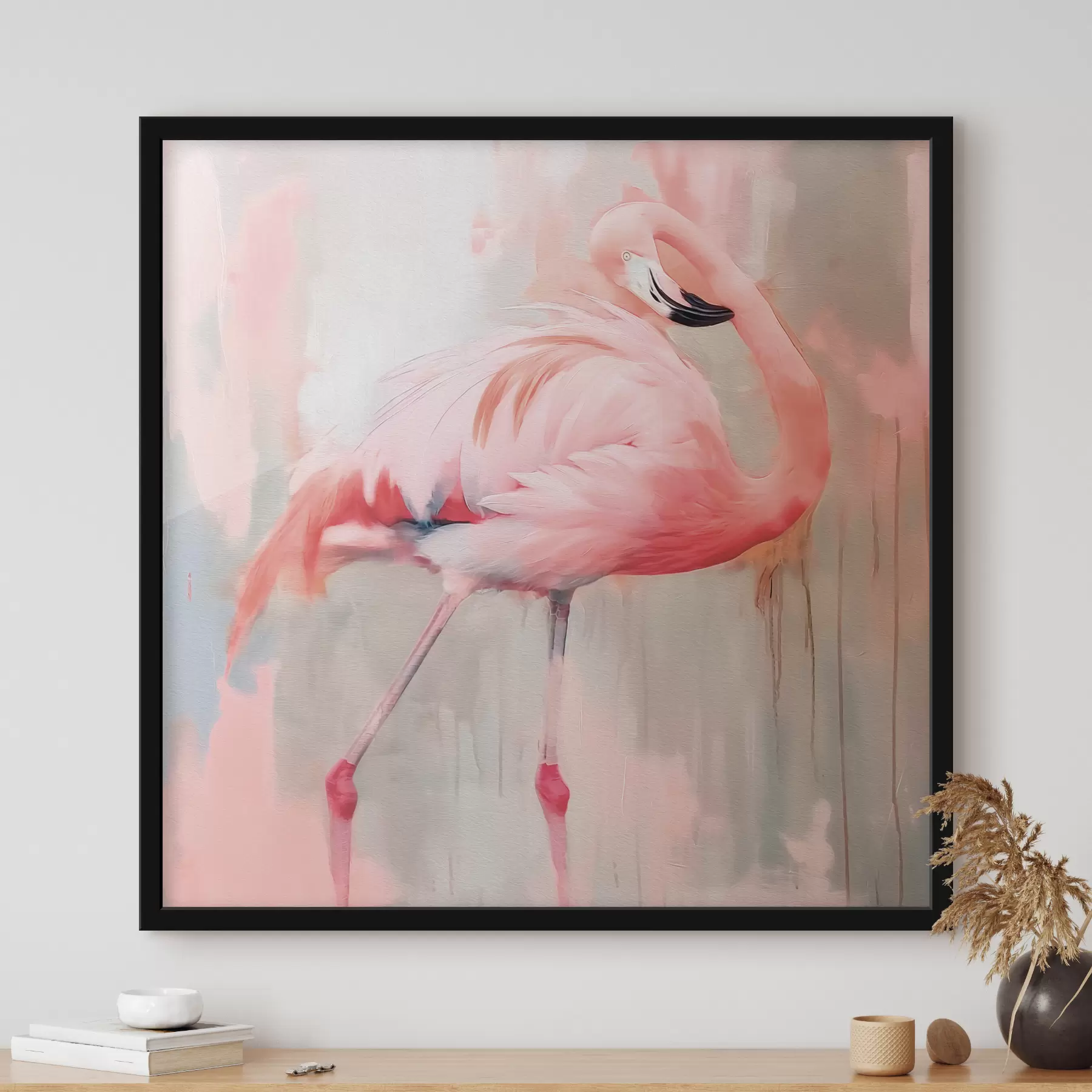 Tableau Oiseau flamant rose f39536
