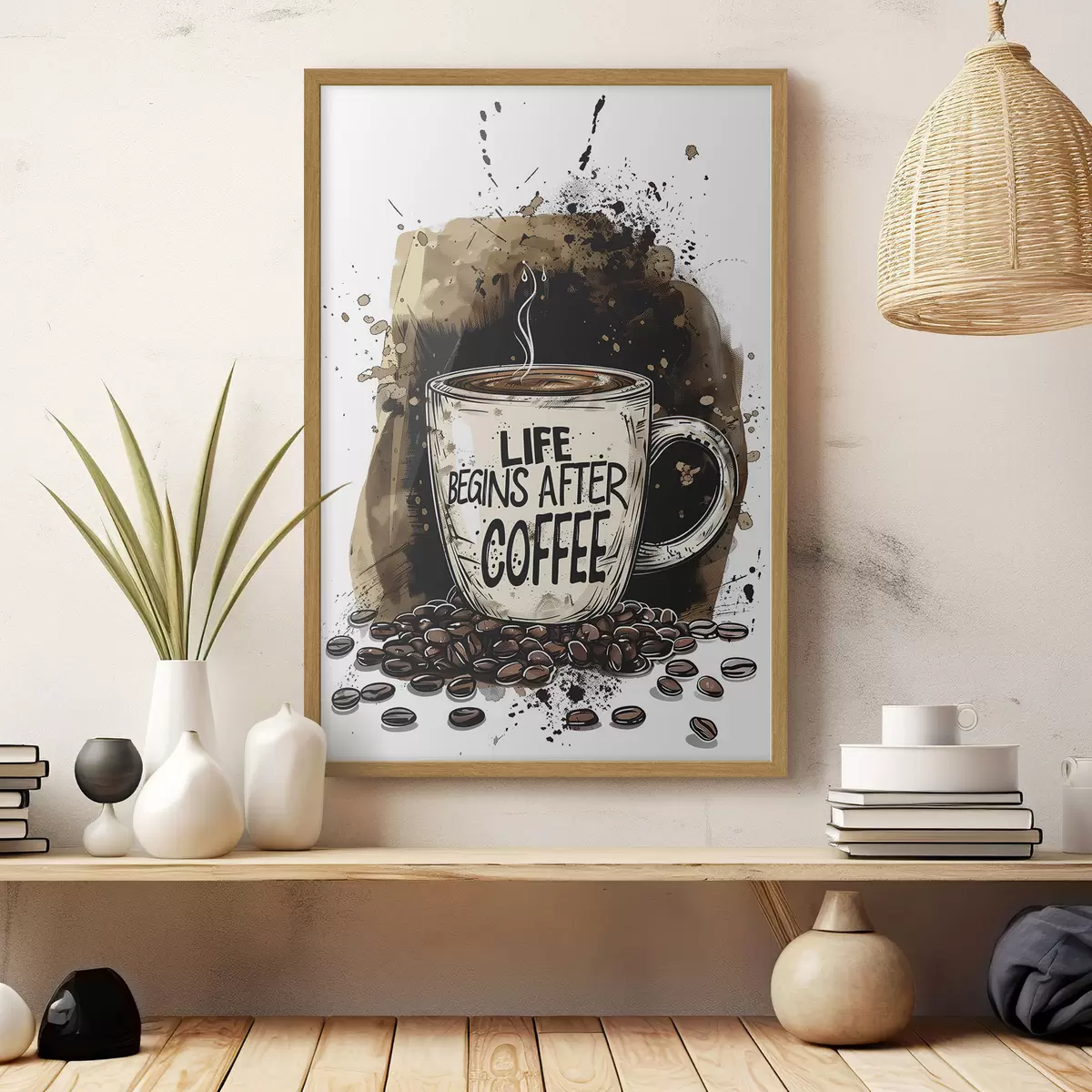 Poster Tasse à café avec inscription f39445