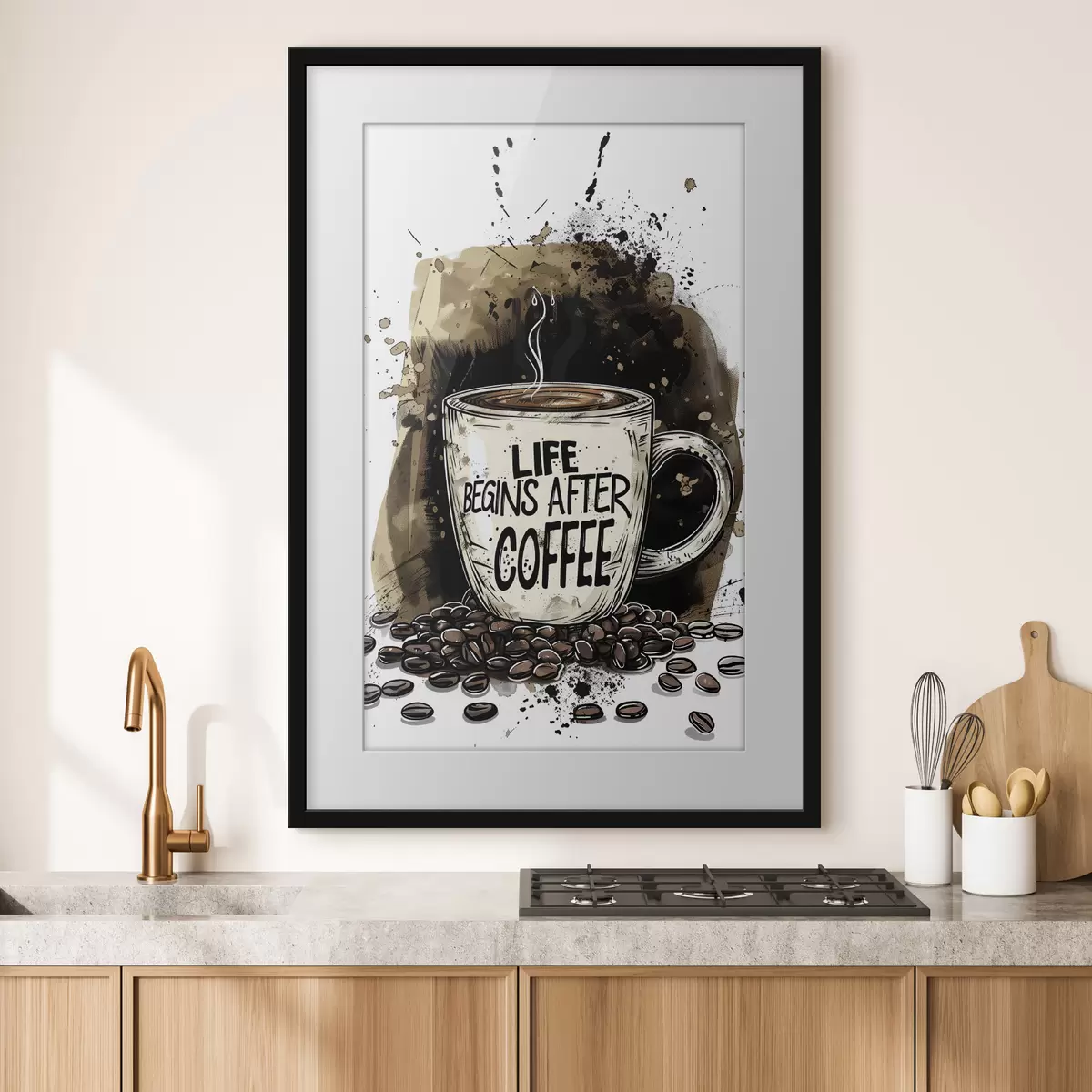 Poster Tasse à café avec inscription f39445