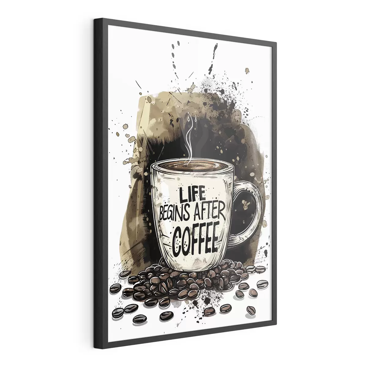 Poster Tasse à café avec inscription f39445