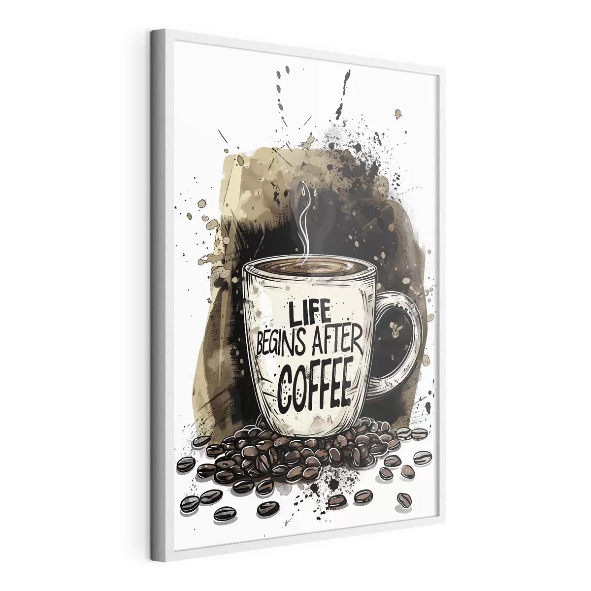 Poster Tasse à café avec inscription f39445