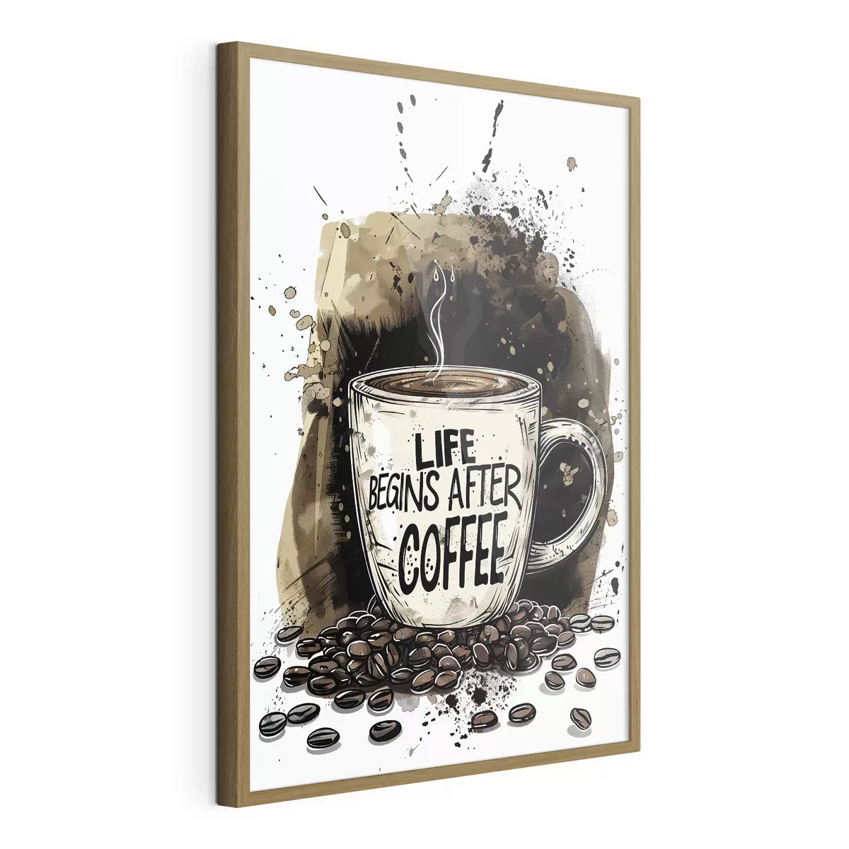 Poster Tasse à café avec inscription f39445