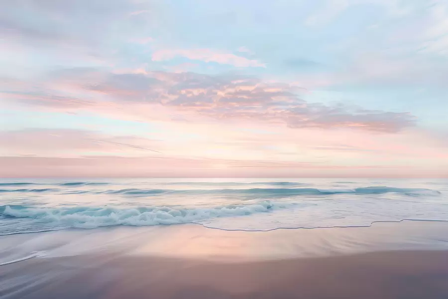 Papier peint Douce digue au bord de la mer w07935