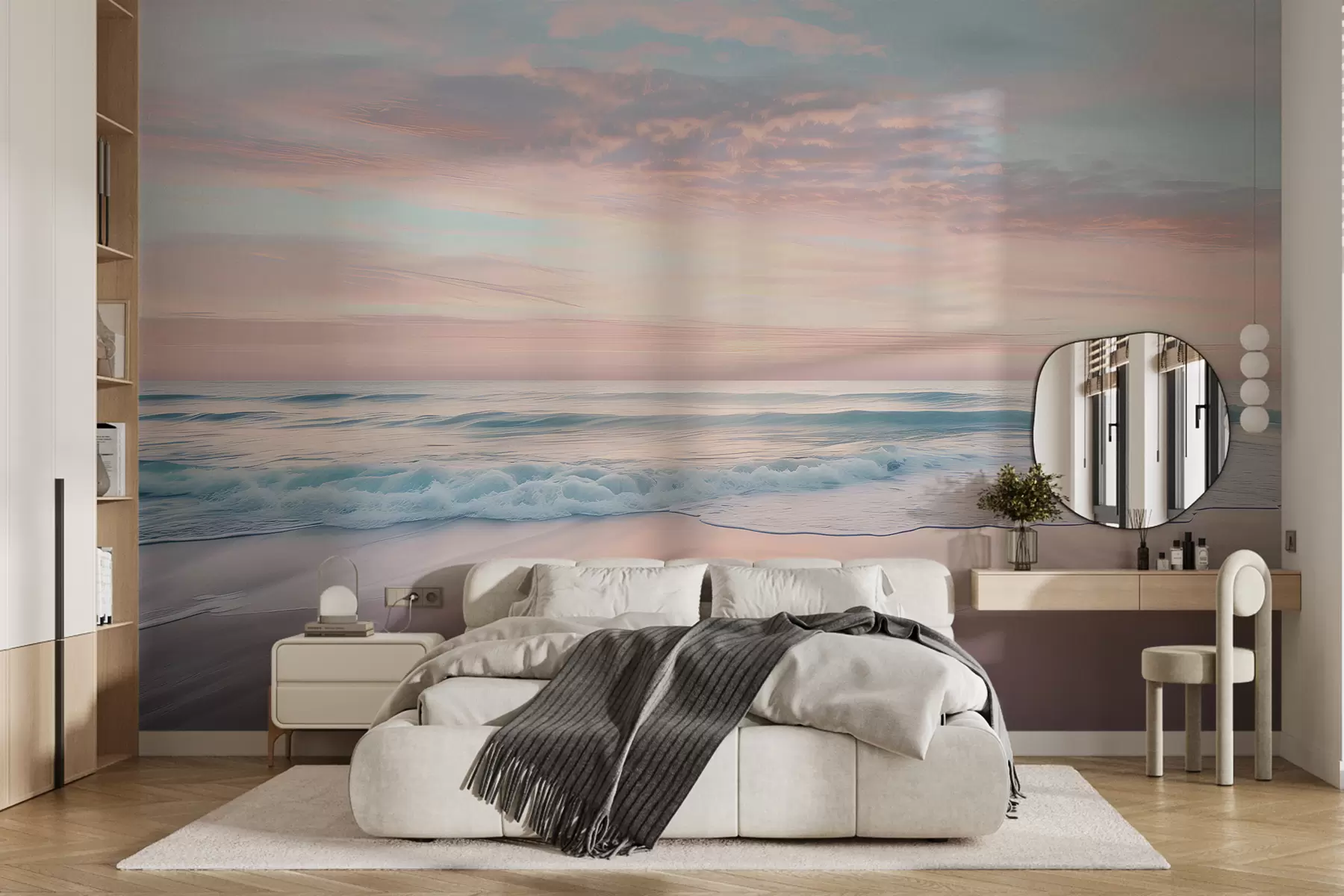 Papier peint Douce digue au bord de la mer w07935