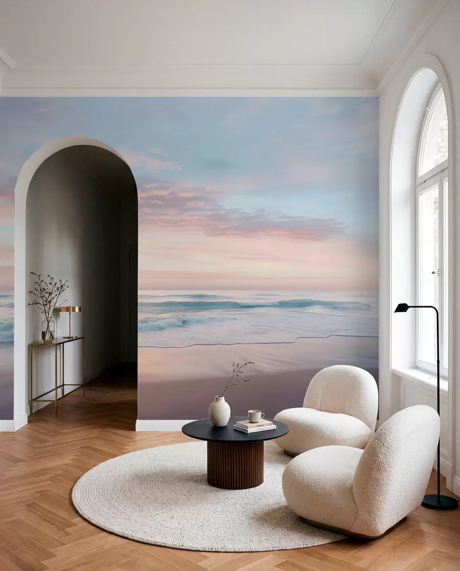 Papier peint Douce digue au bord de la mer w07935
