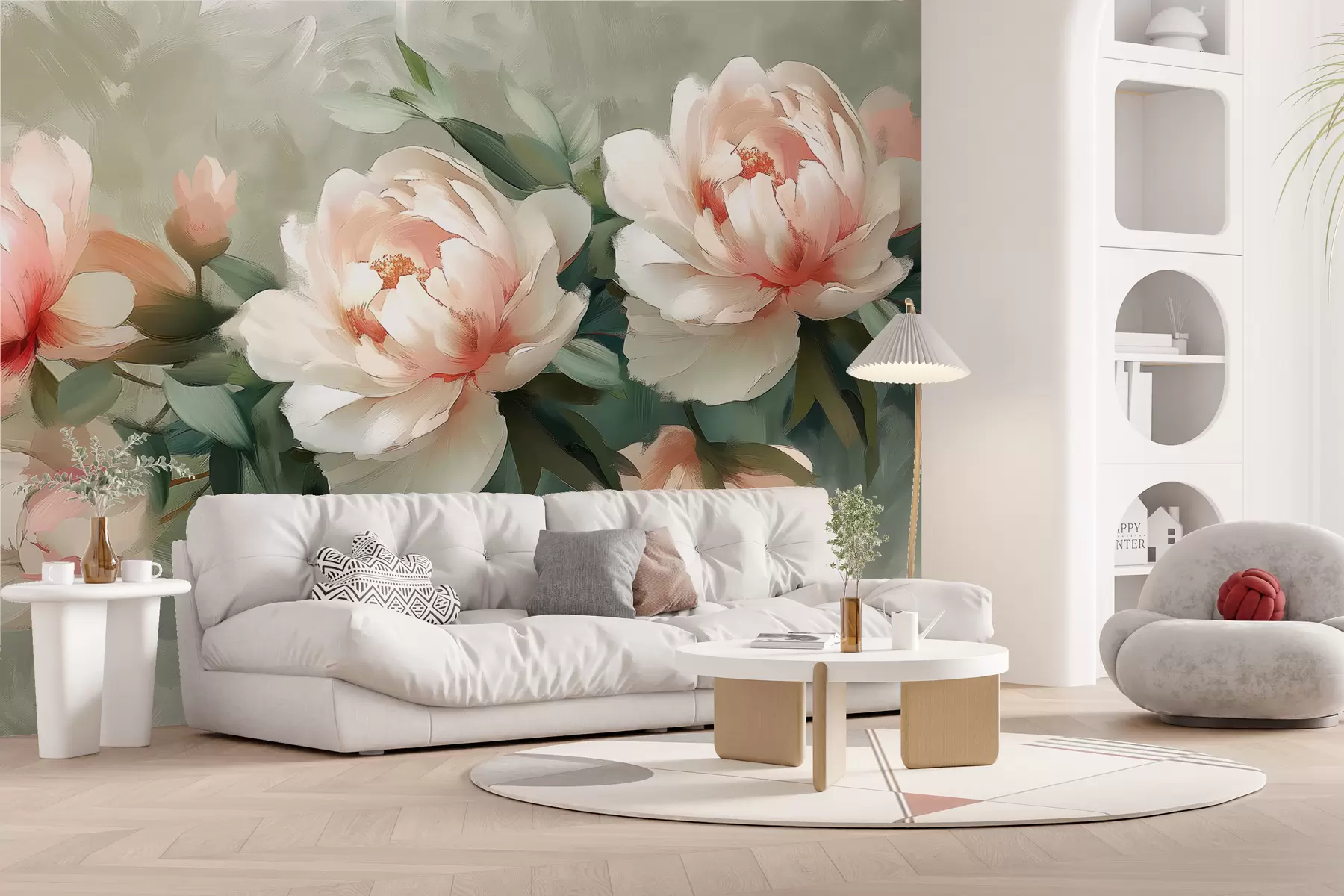 Papier peint Un beau fond floral doux et rêveur w07947