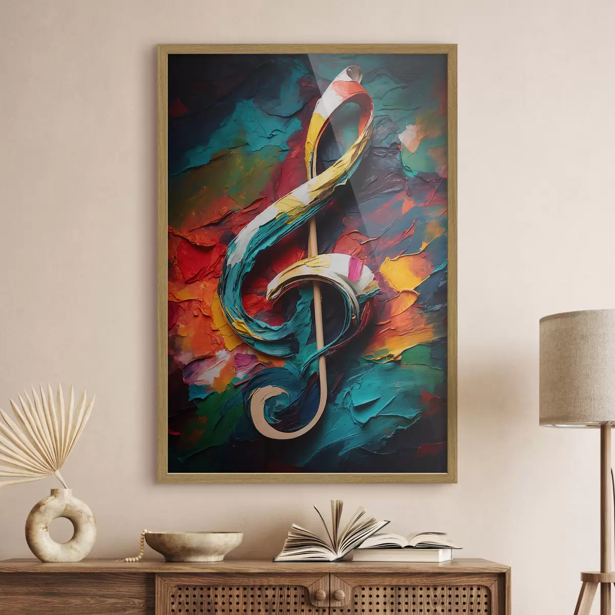 Poster Remarque sur le fond abstrait de l'huile f39373