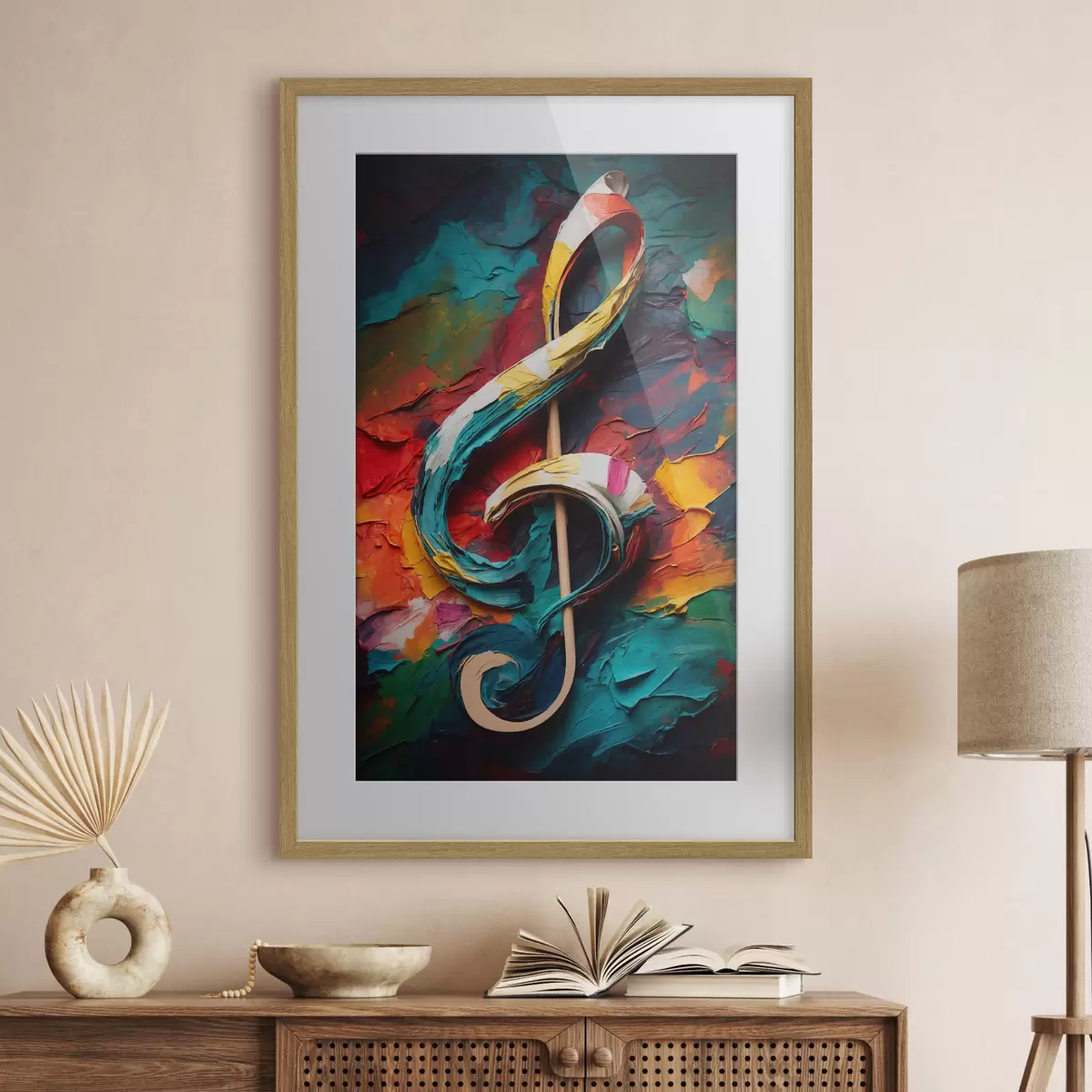 Poster Remarque sur le fond abstrait de l'huile f39373