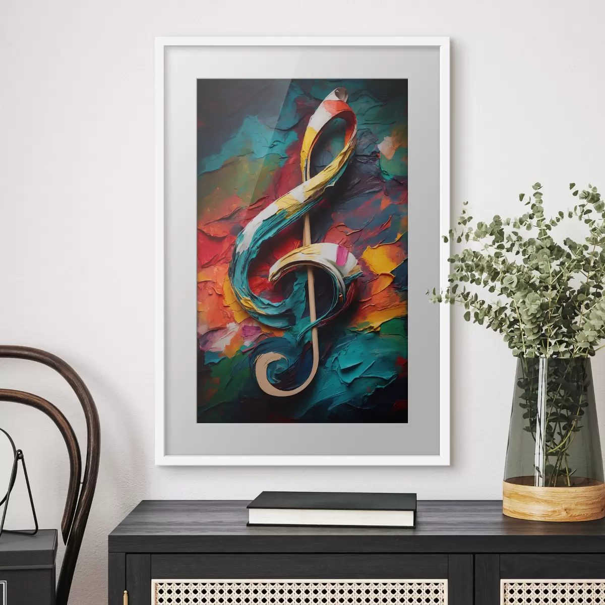 Poster Remarque sur le fond abstrait de l'huile f39373