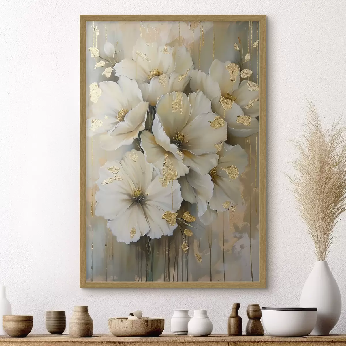 Poster fleurs blanches f39555