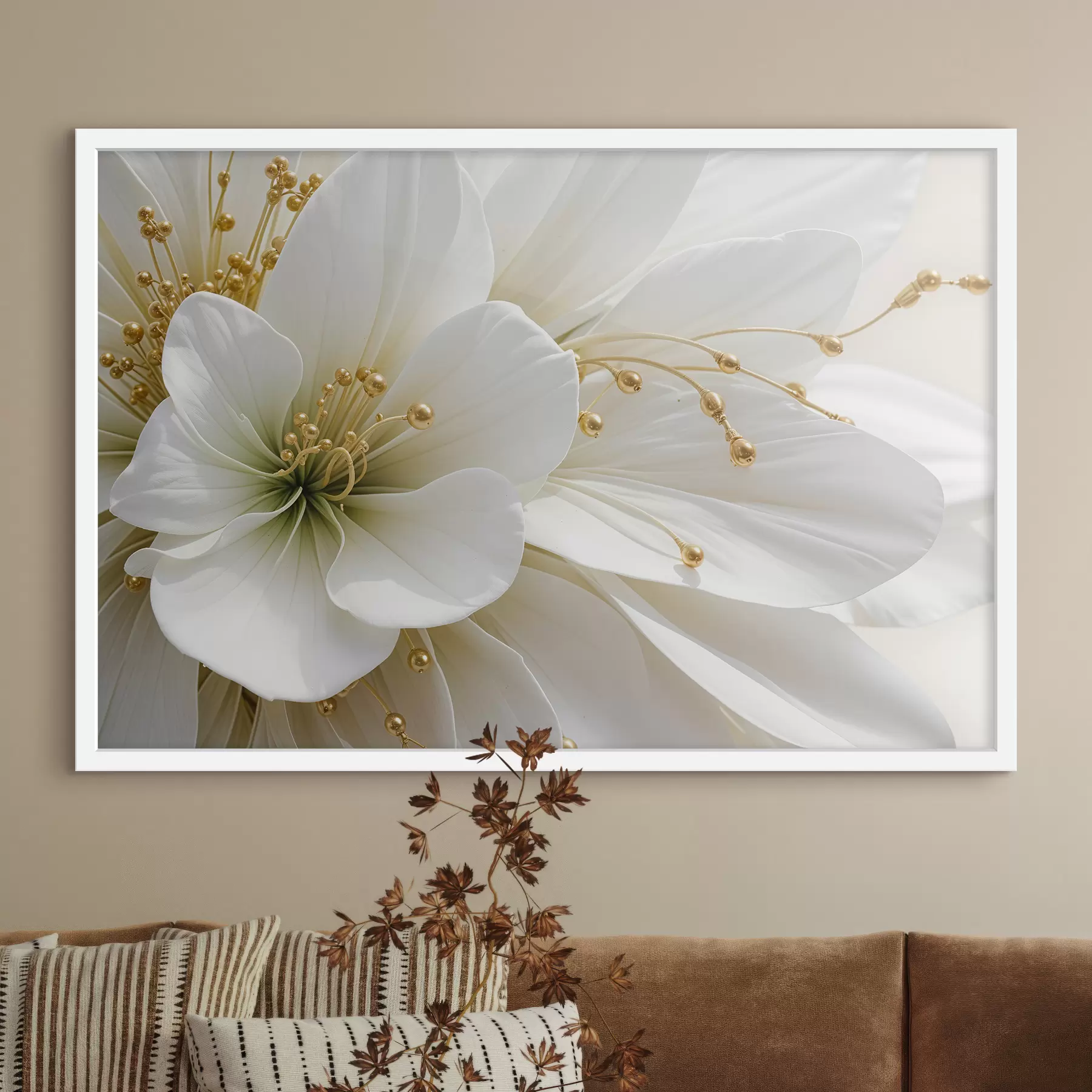Papier peint Révélation blanche f39507