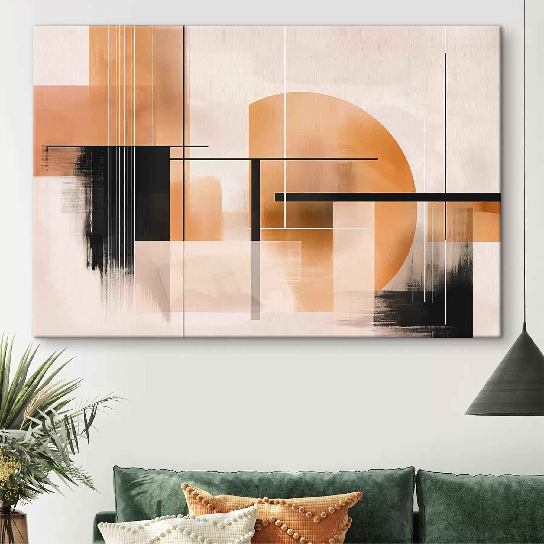 Tableau Abstraction avec des formes géométriques s39561