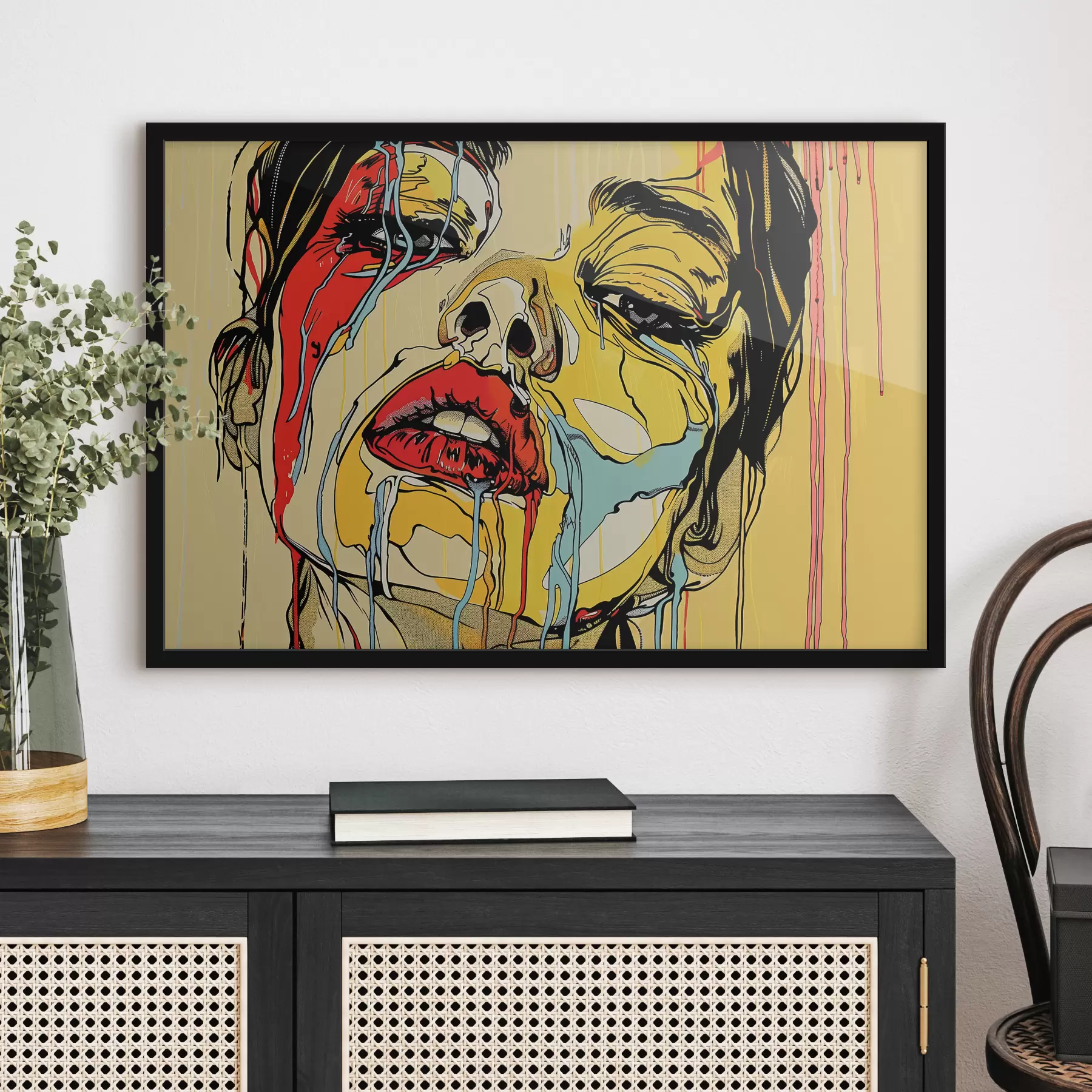 Tableau Un portrait multicolore d'une femme f39556