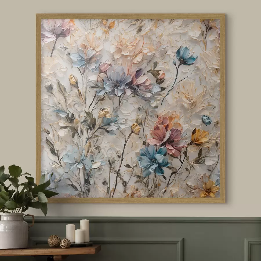 Papier peint Fleurs et feuilles abstraites f39605