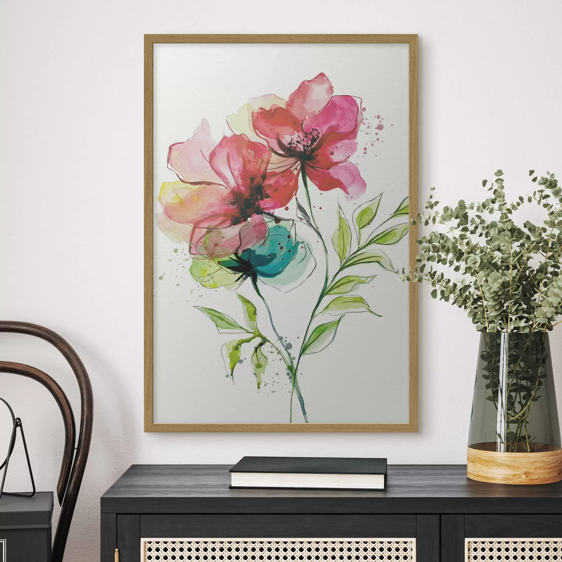 Papier peint Fleurs aquarelles douces f39767
