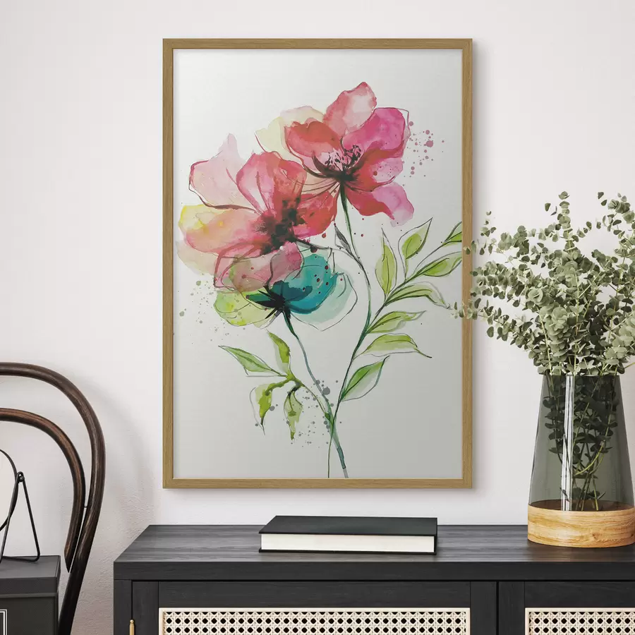 Papier peint Fleurs aquarelles douces f39767