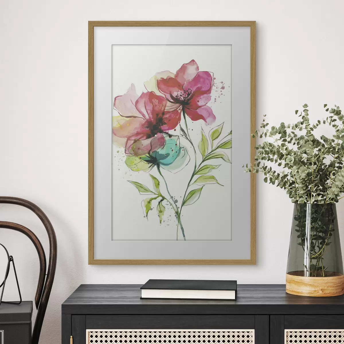 Poster Fleurs aquarelles douces f39767