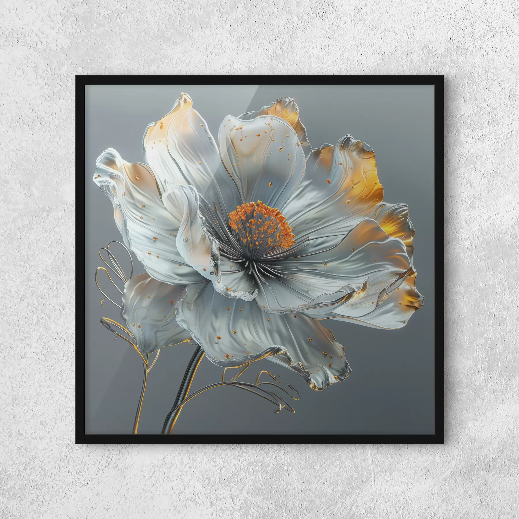 Papier peint Grande fleur blanche f39721