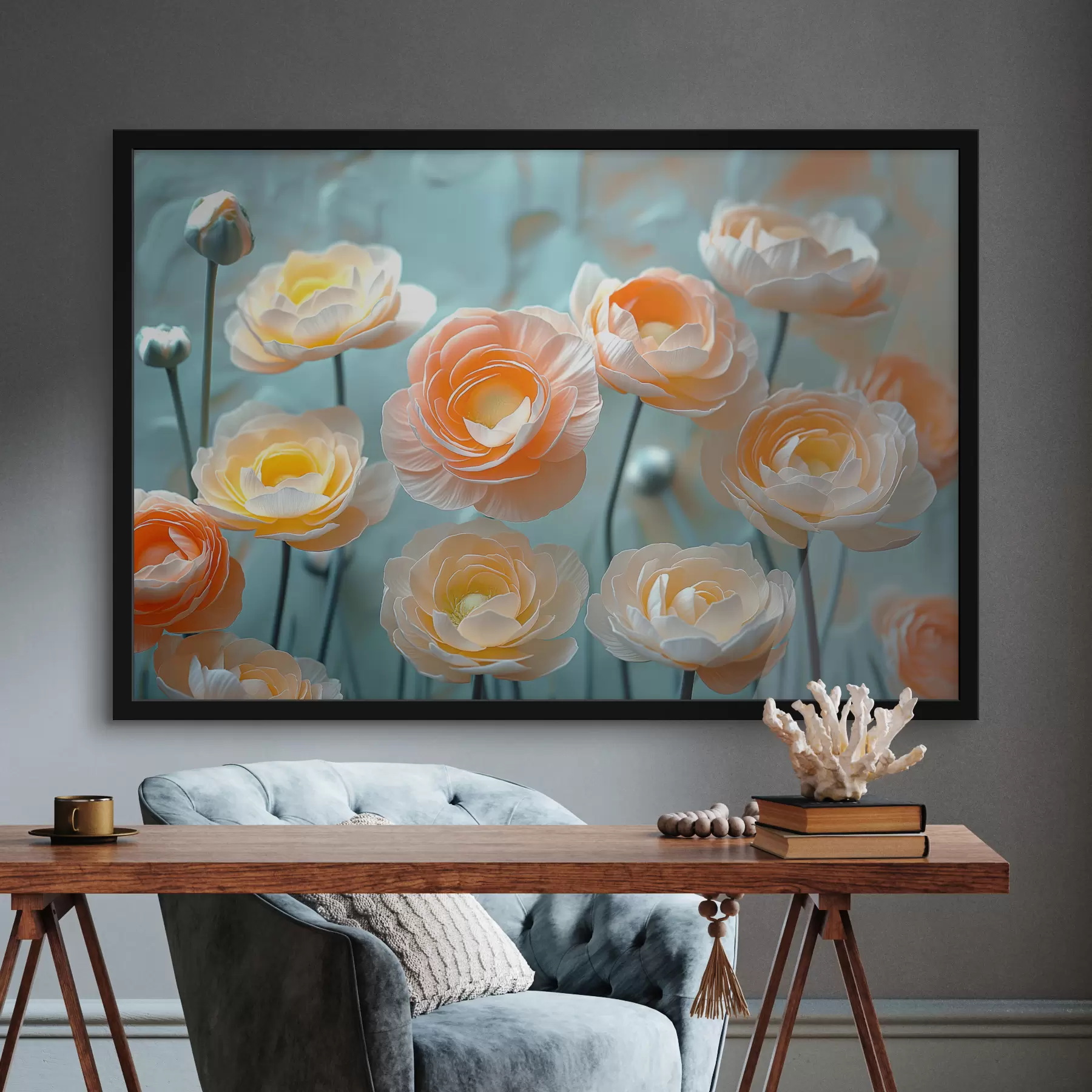 Papier peint Fleurs de renoncule délicates f39754