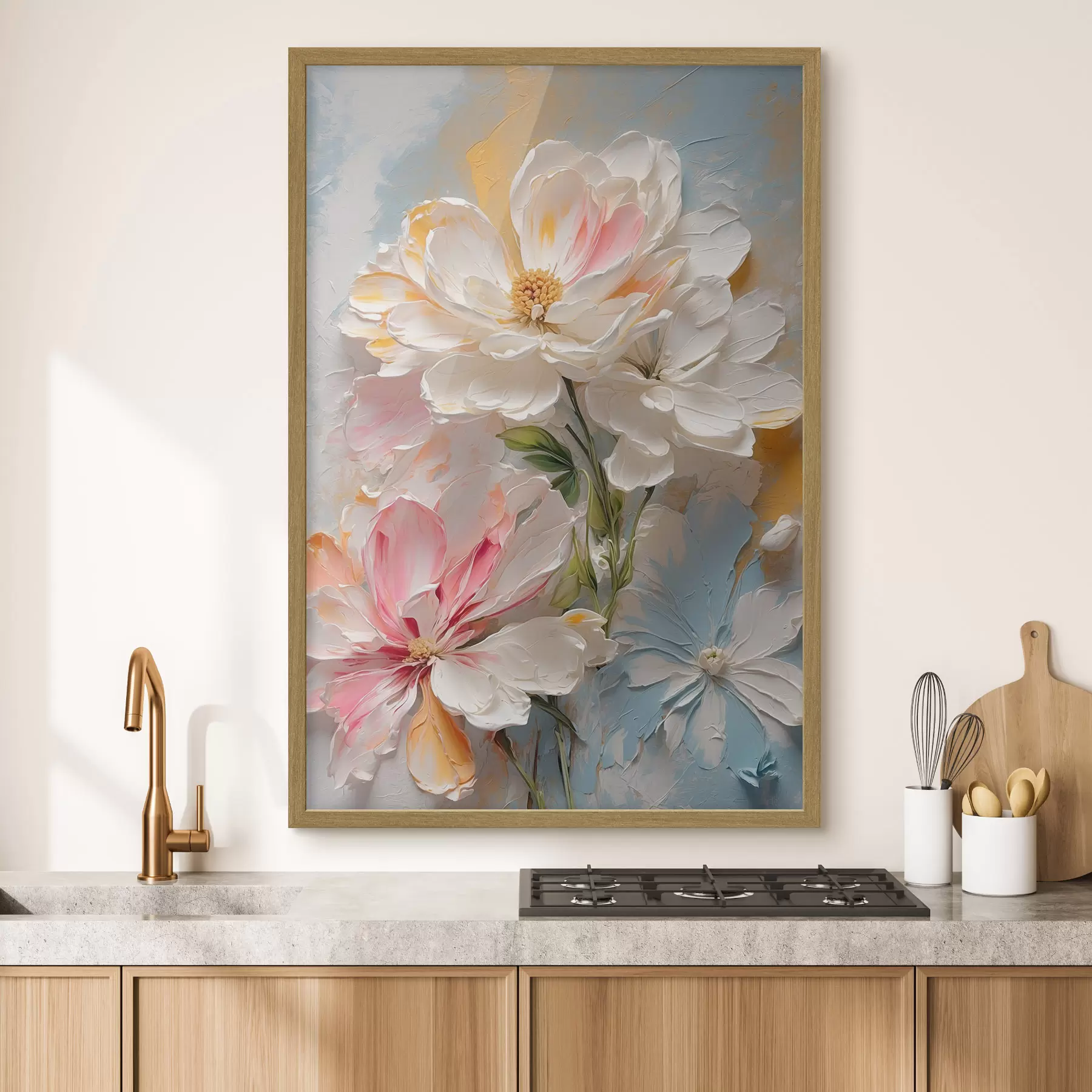 Papier peint Fleurs abstraites sur fond abstrait f39866