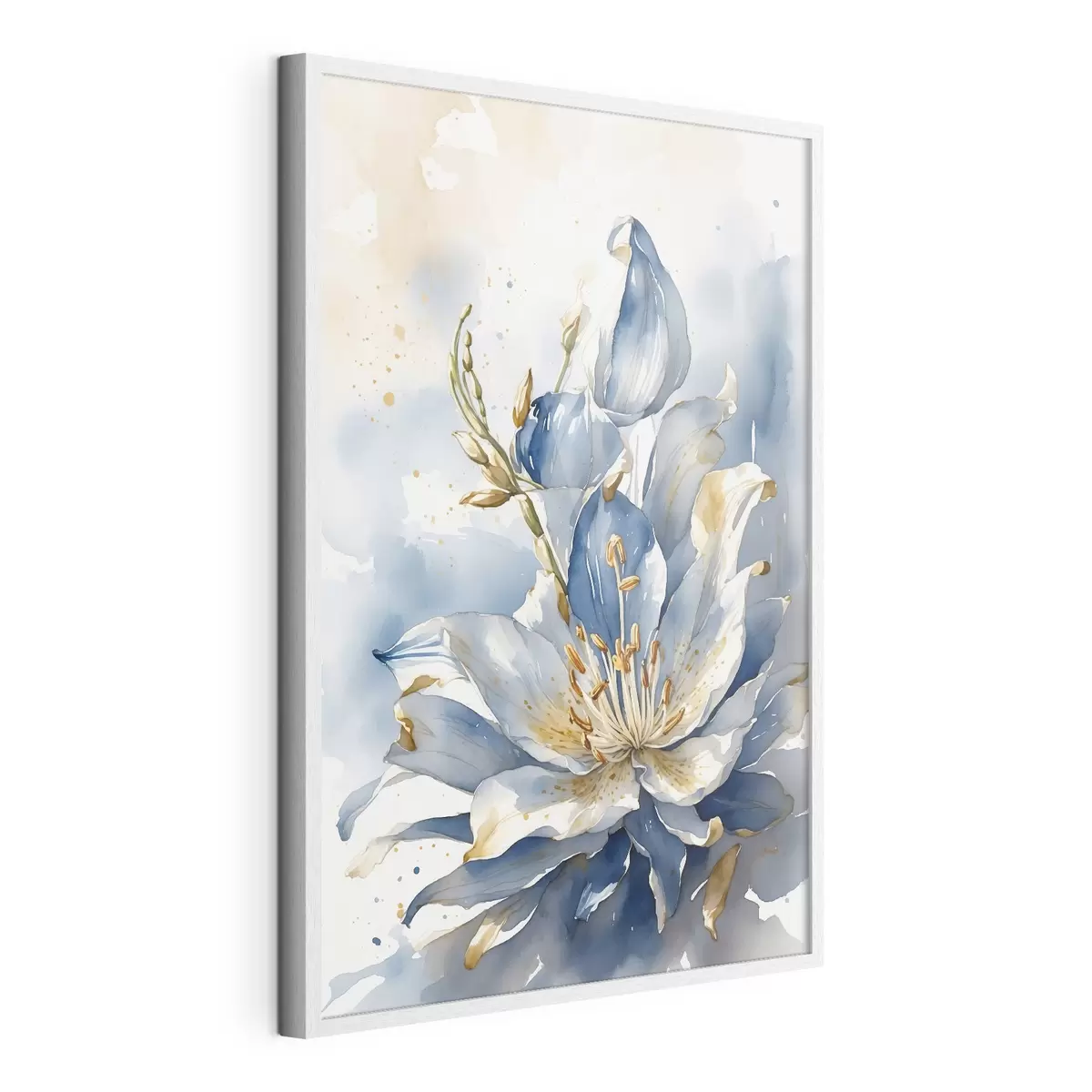 Poster Lys bleu à l'aquarelle f39872