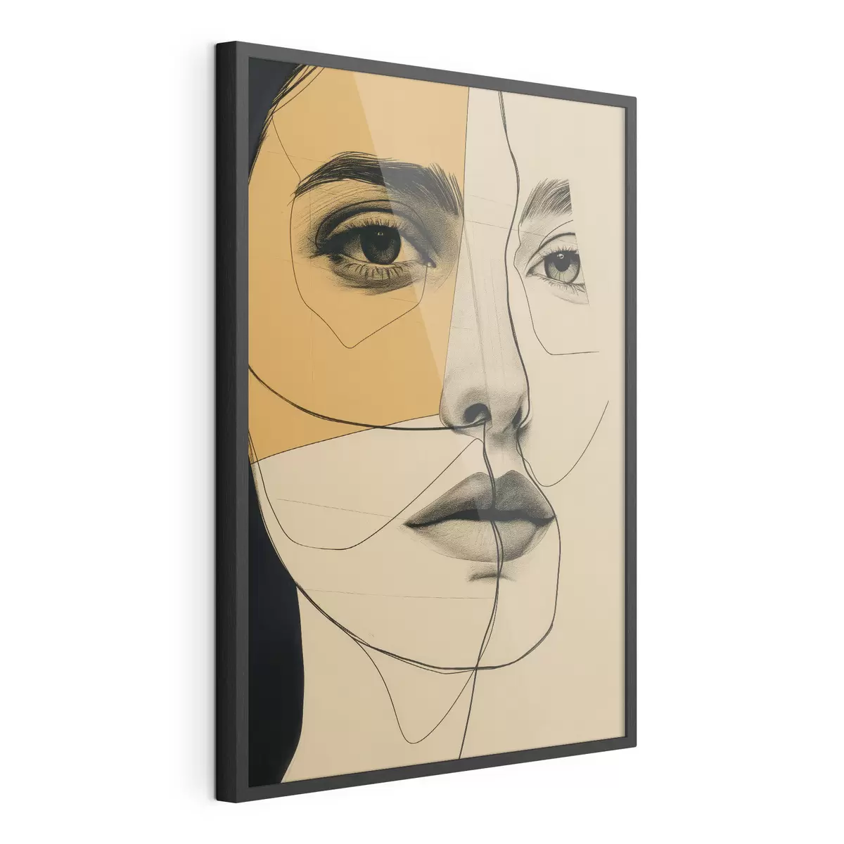 Poster Lignes, crayon, abstraction, antique, fille f39963