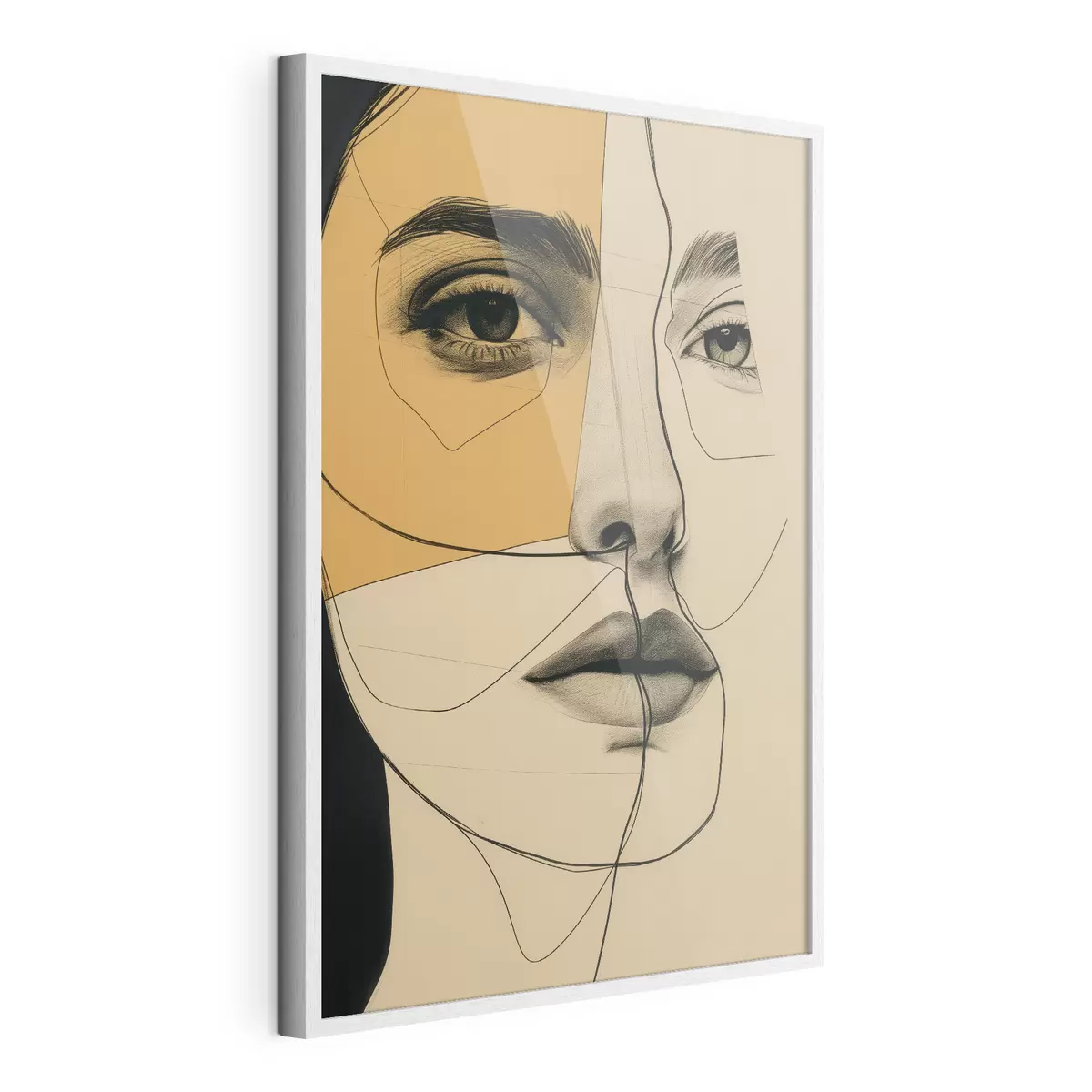 Poster Lignes, crayon, abstraction, antique, fille f39963