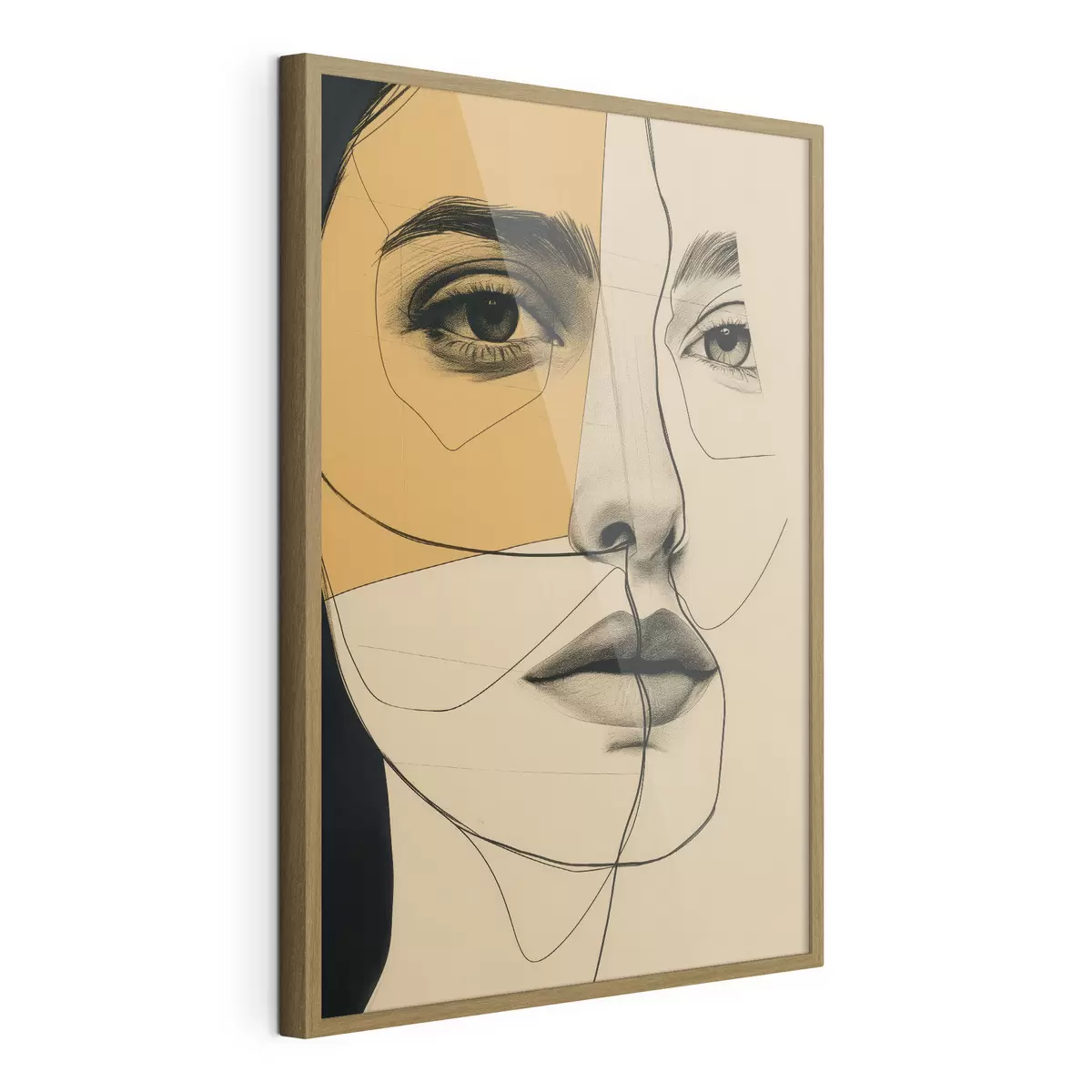 Poster Lignes, crayon, abstraction, antique, fille f39963