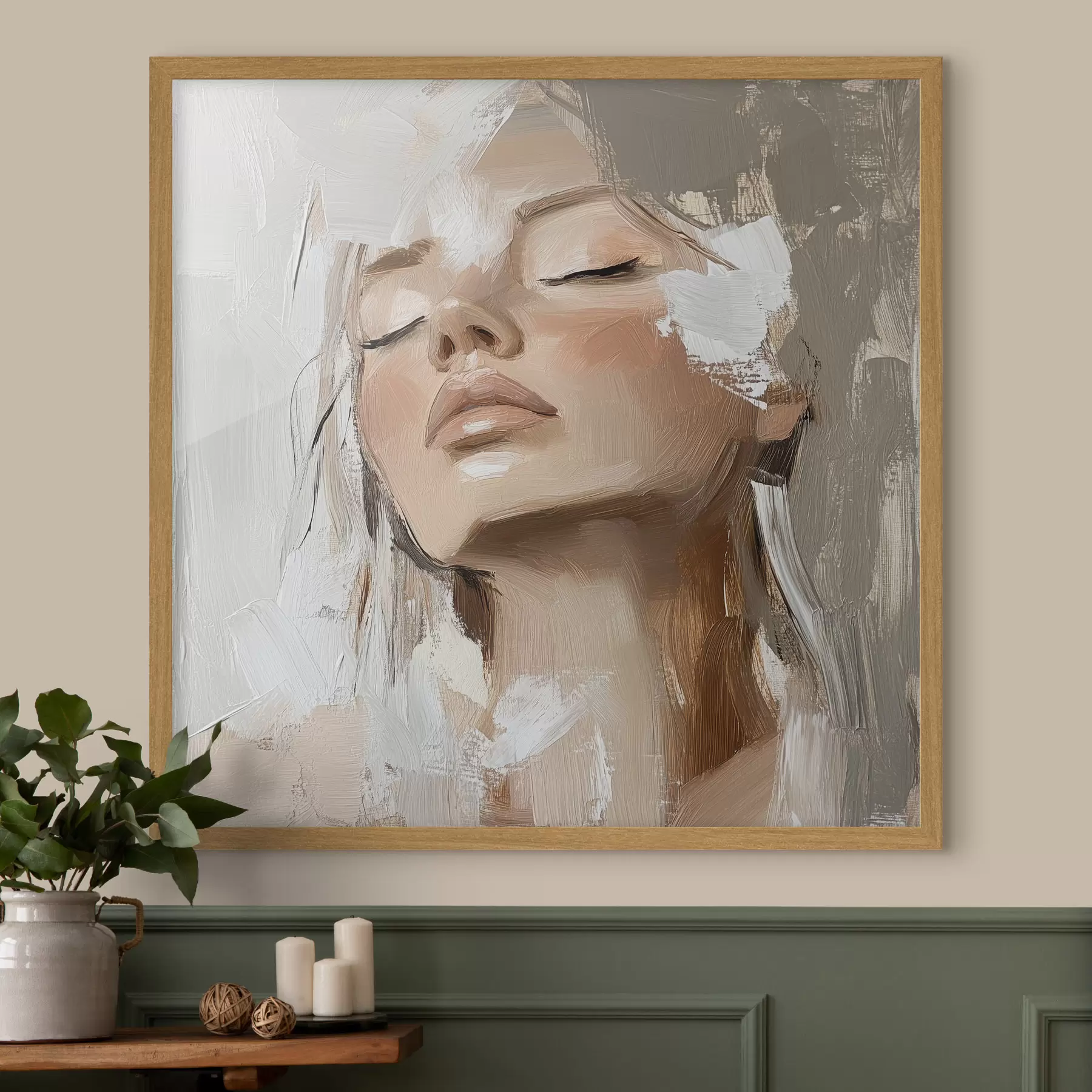 Papier peint Fille, huile f39910