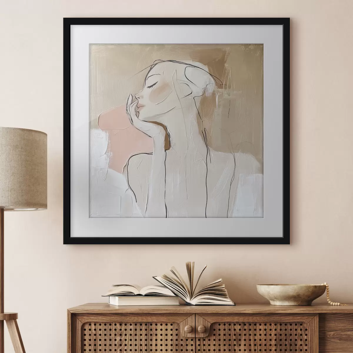 Poster La joue dans la main f39914
