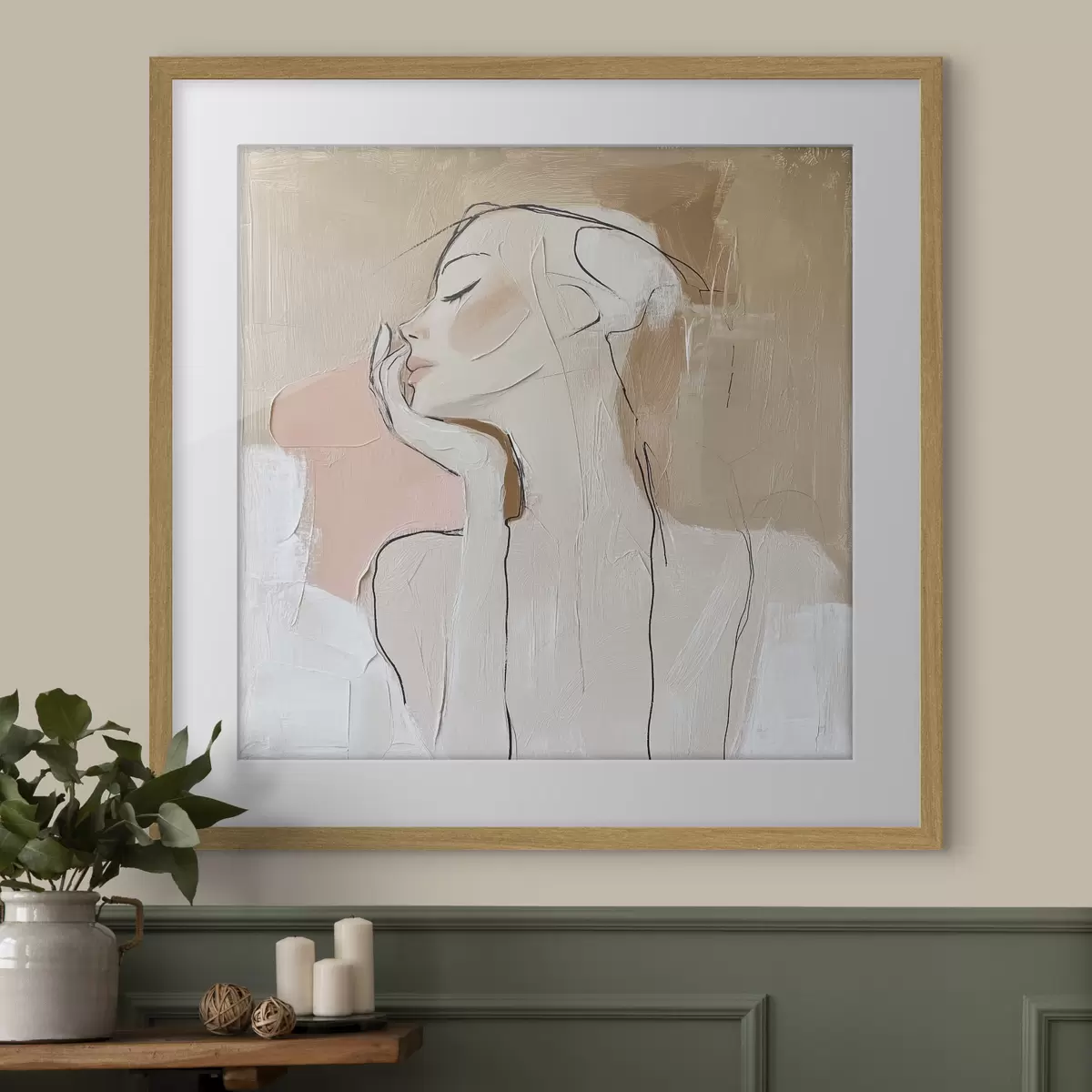 Poster La joue dans la main f39914