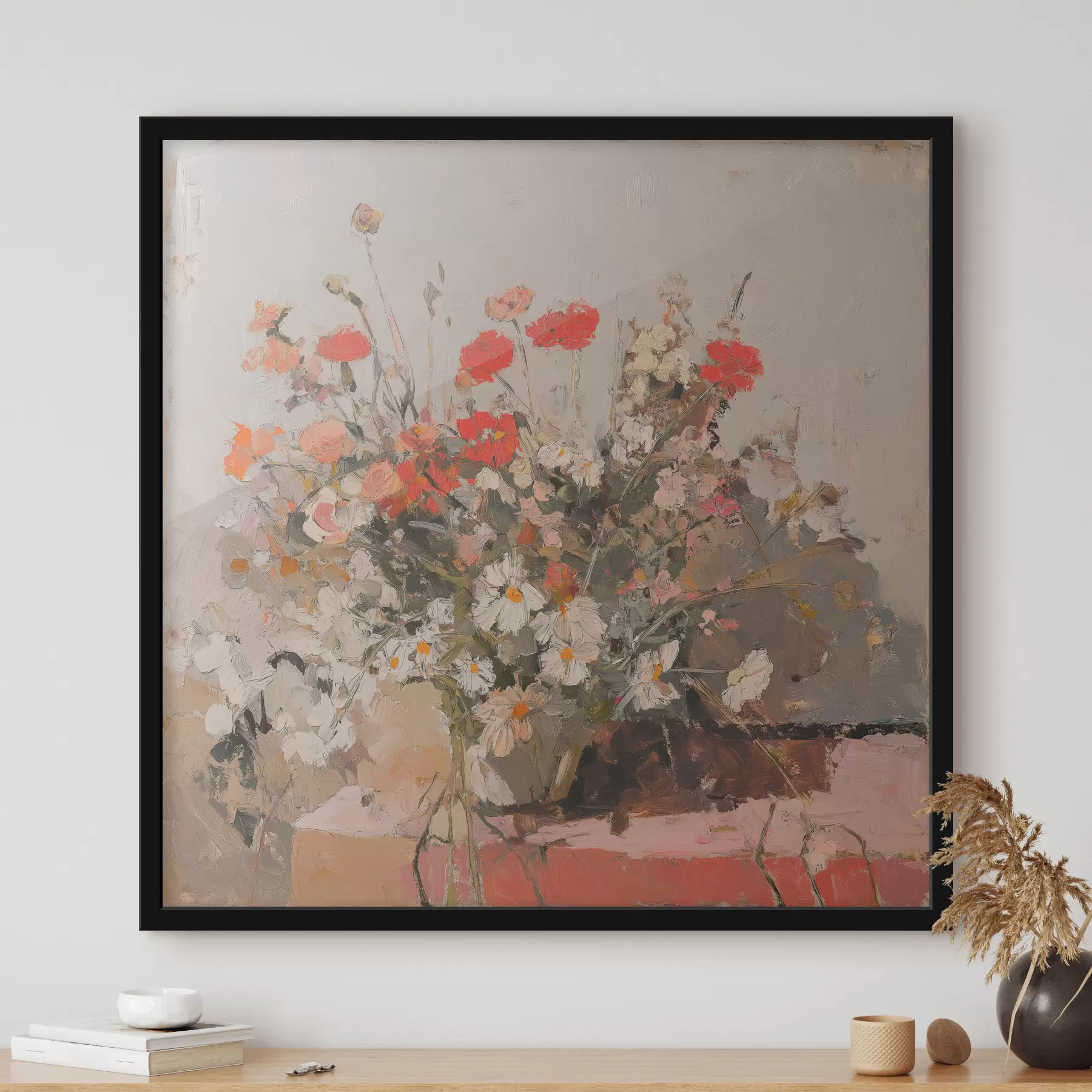 Papier peint Un vase avec des fleurs sauvages f39918