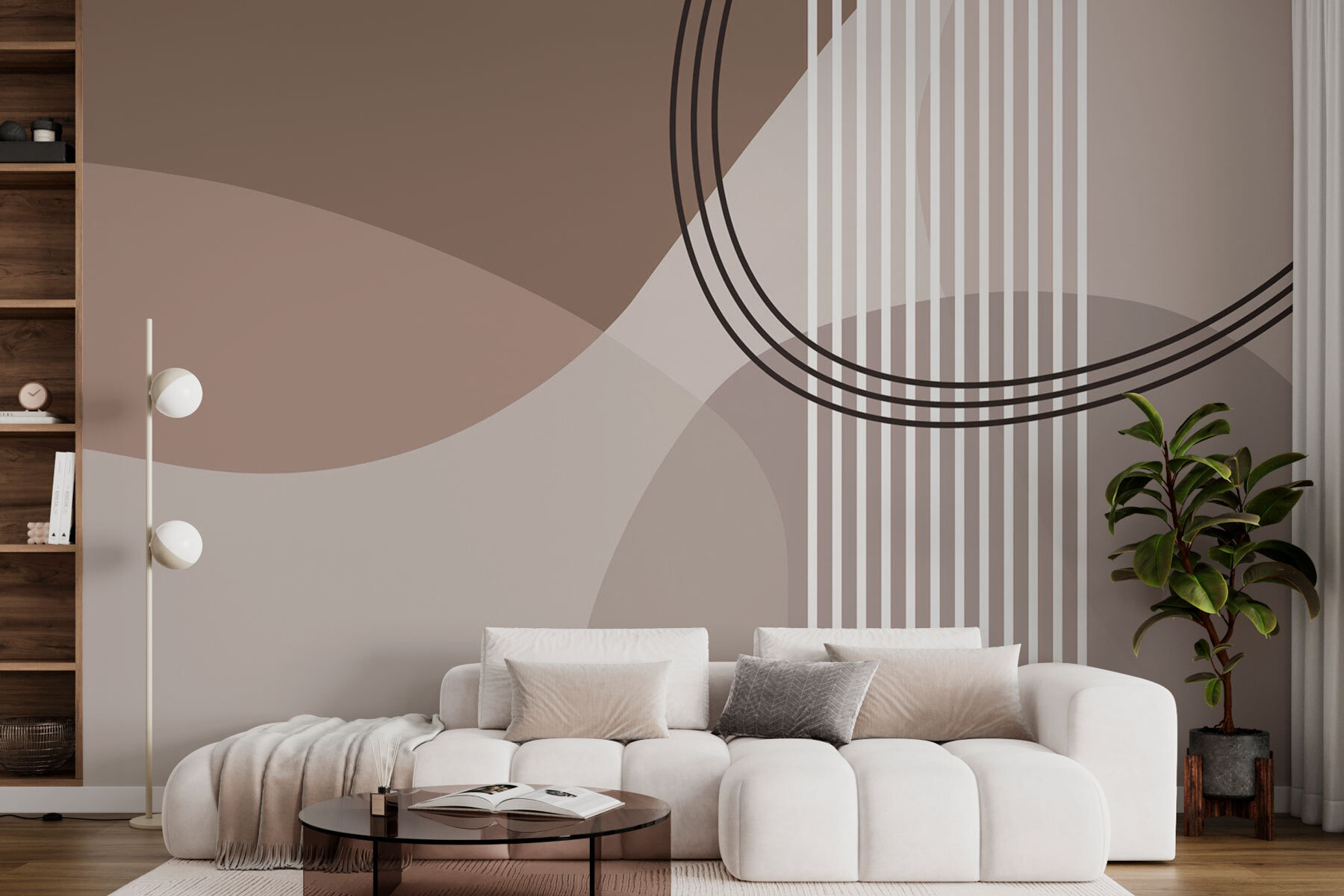 Papier peint Ligne d'abstraction géométrique et style moderne de ...