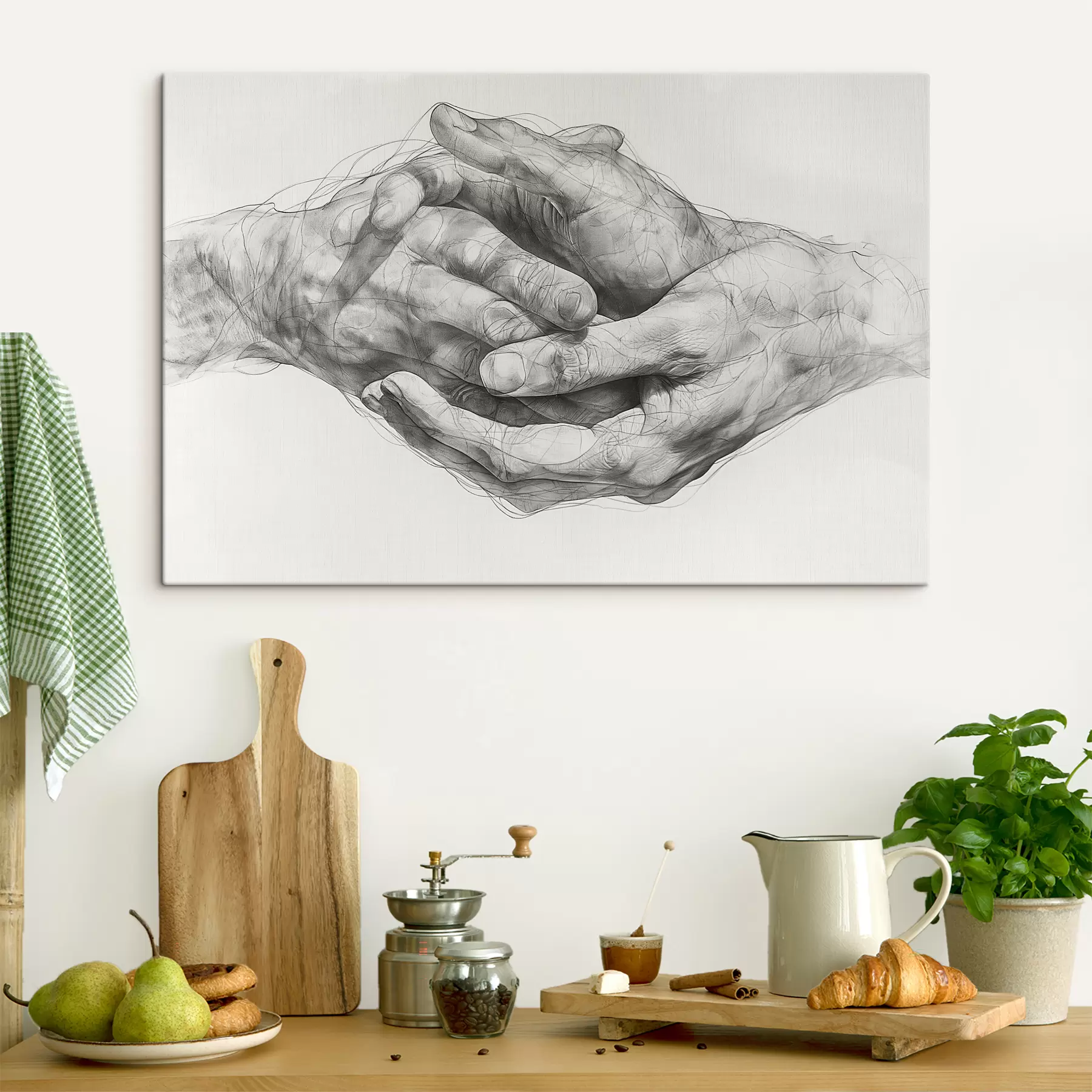 Papier peint Toucher des mains s40000