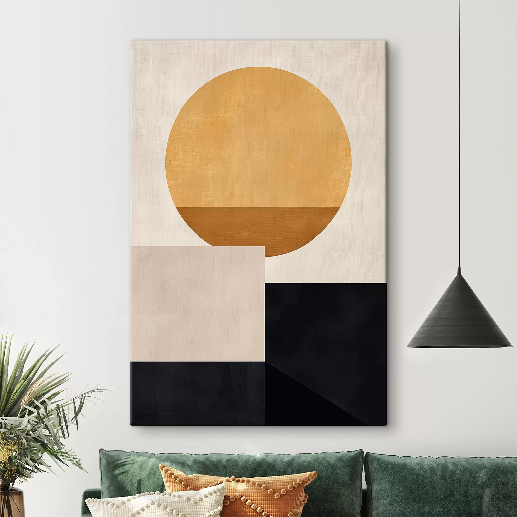 Tableau Abstraction avec des formes géométriques s39896
