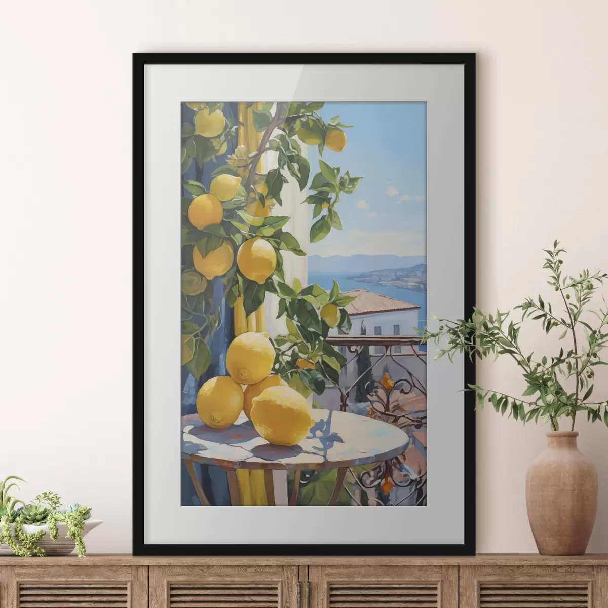 Poster Soleil et citrons f40091