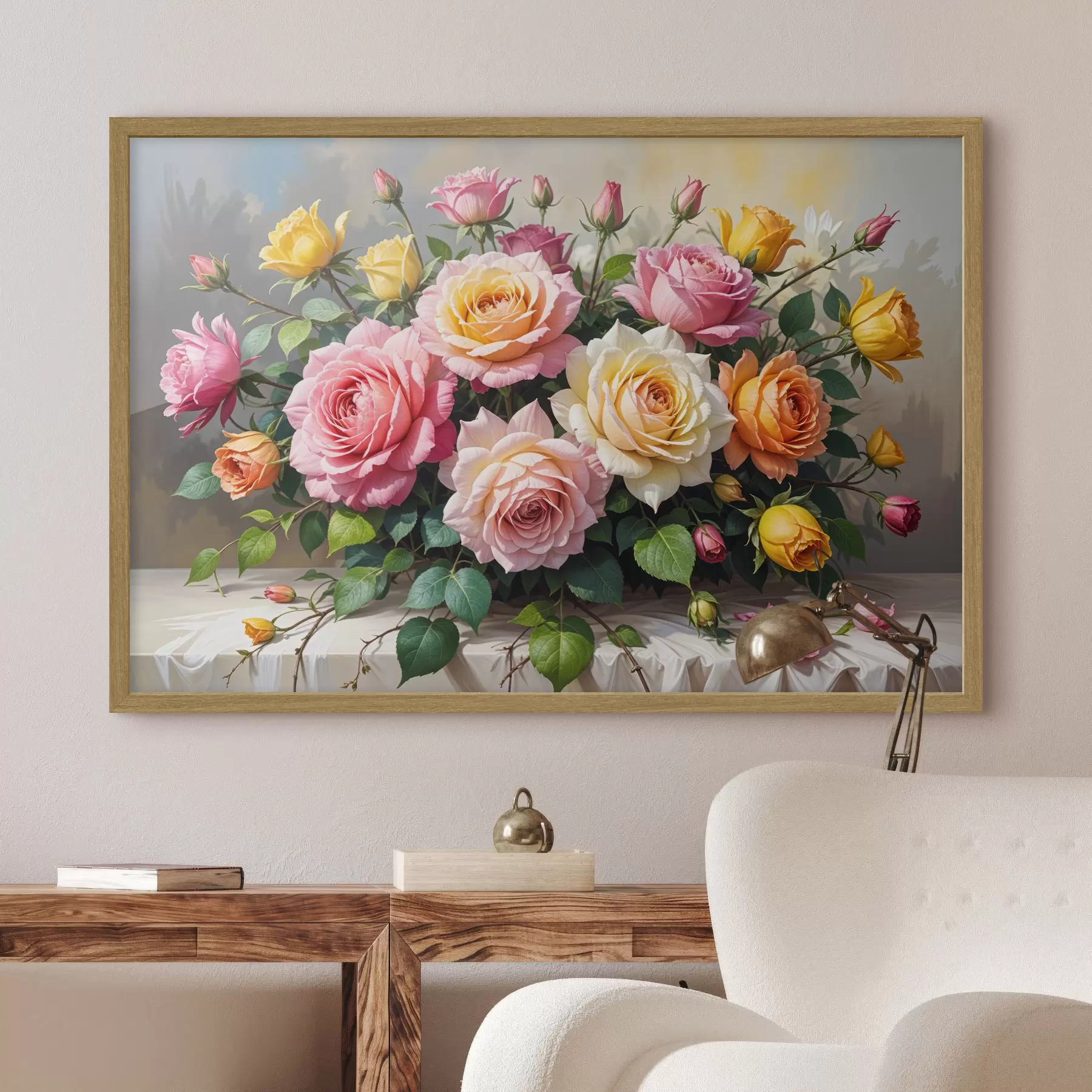 Papier peint Roses et écho f40149