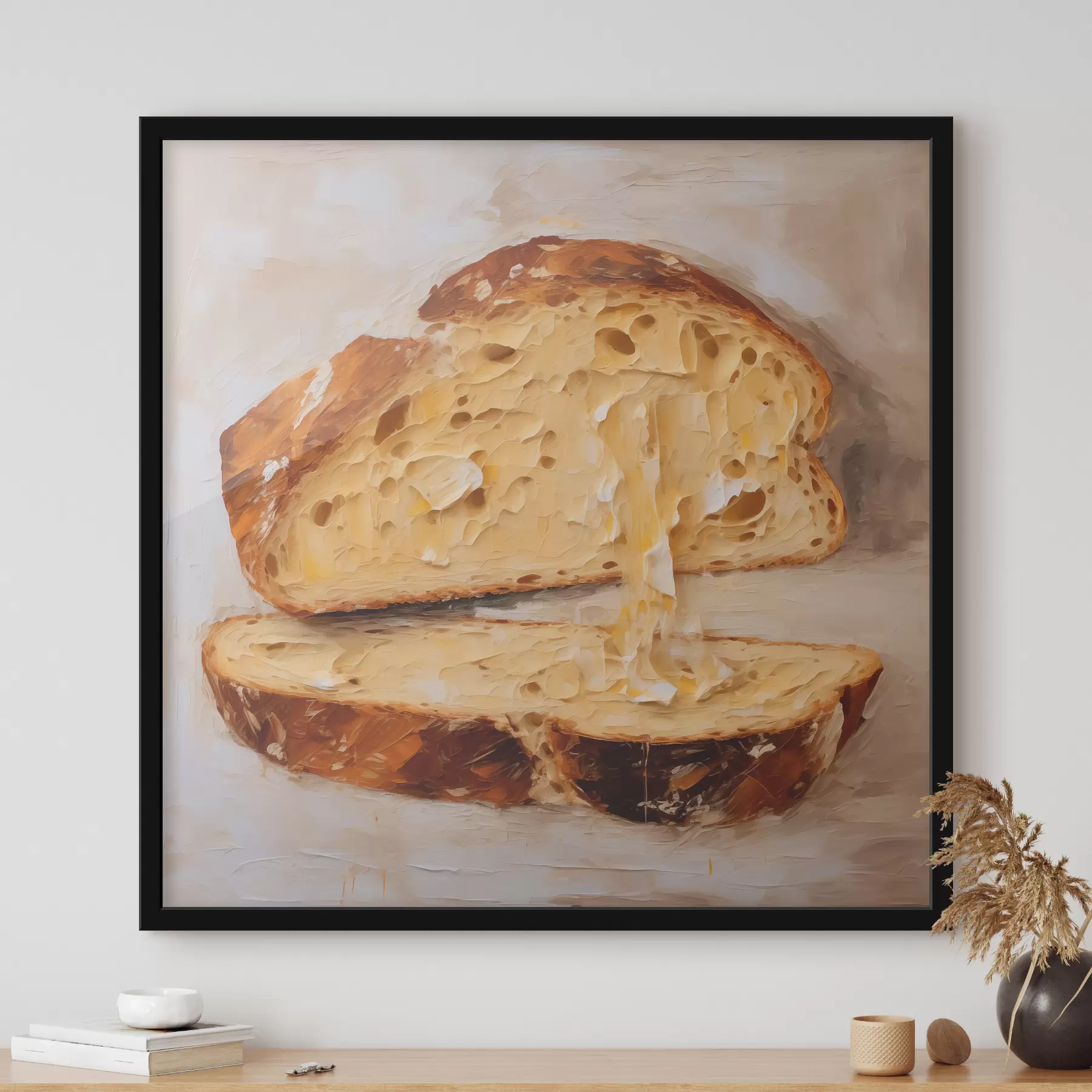Papier peint Pain et beurre sur fond clair f40216