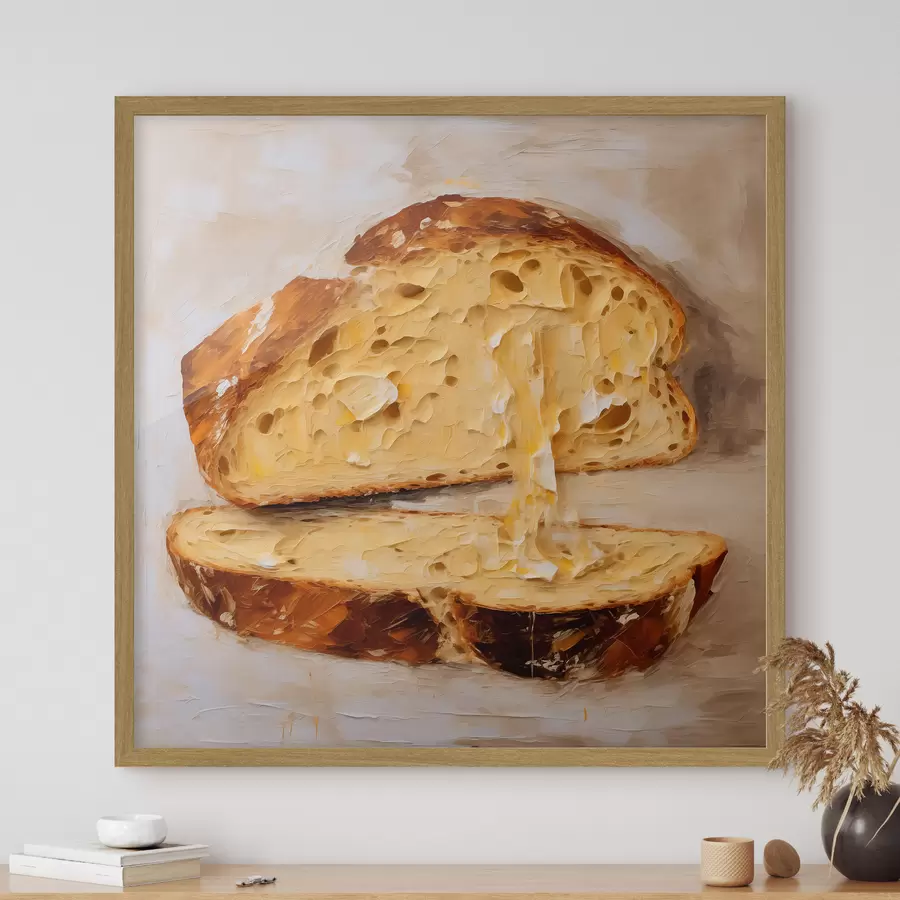 Papier peint Pain et beurre sur fond clair f40216