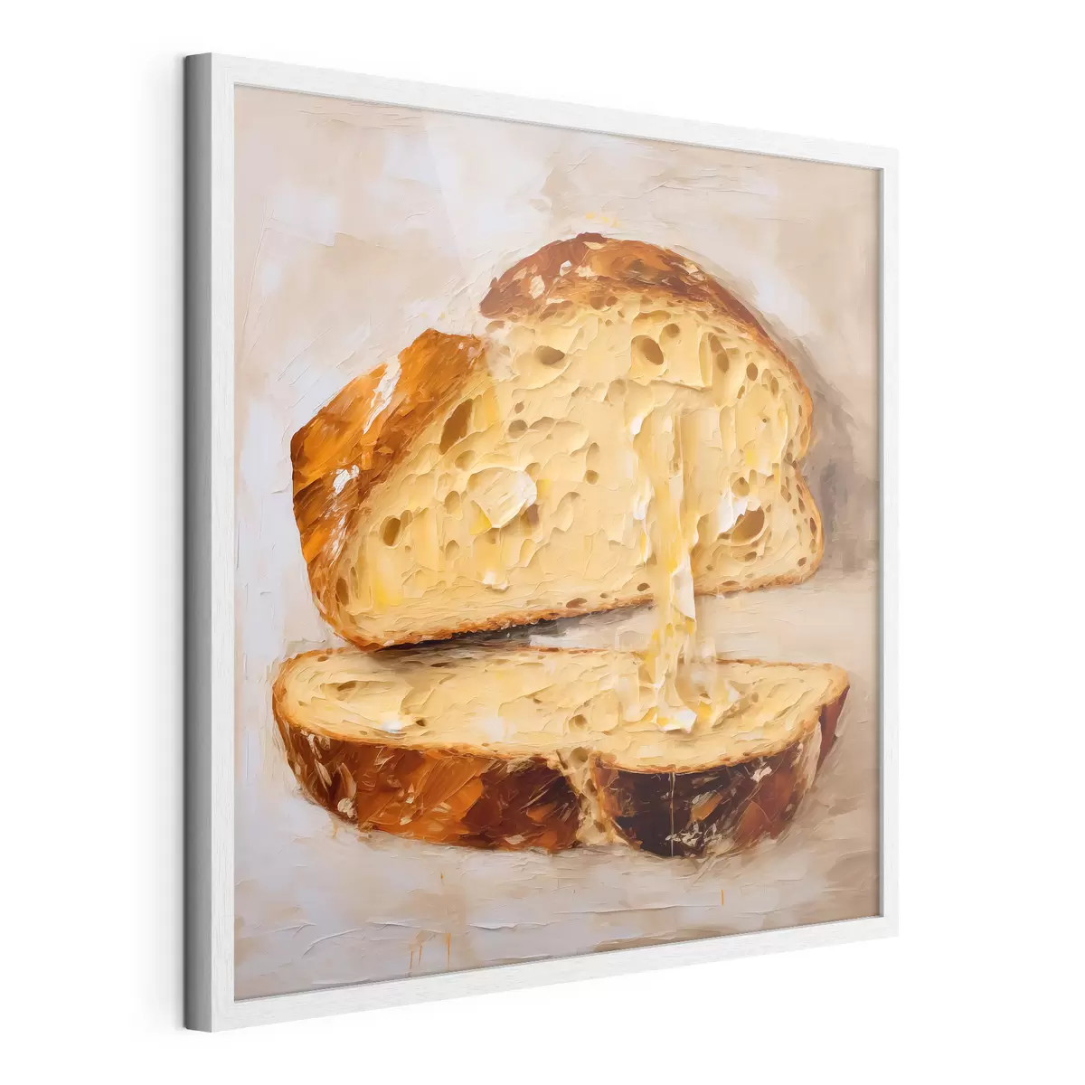 Poster Pain et beurre sur fond clair f40216