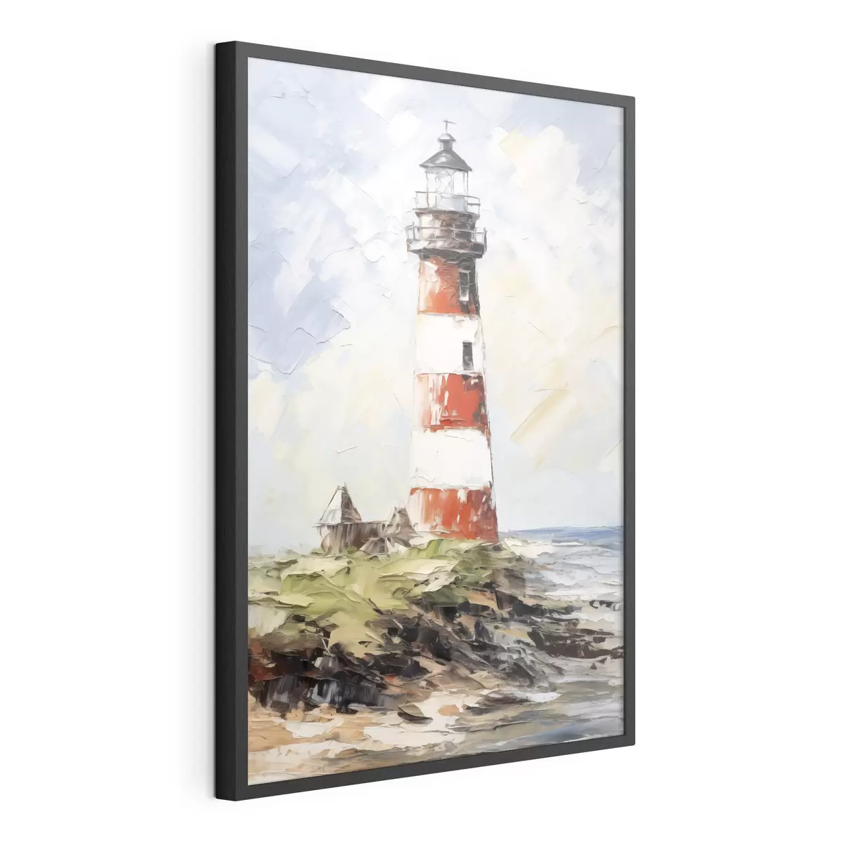 Poster Peinture du phare sur l'île f40223