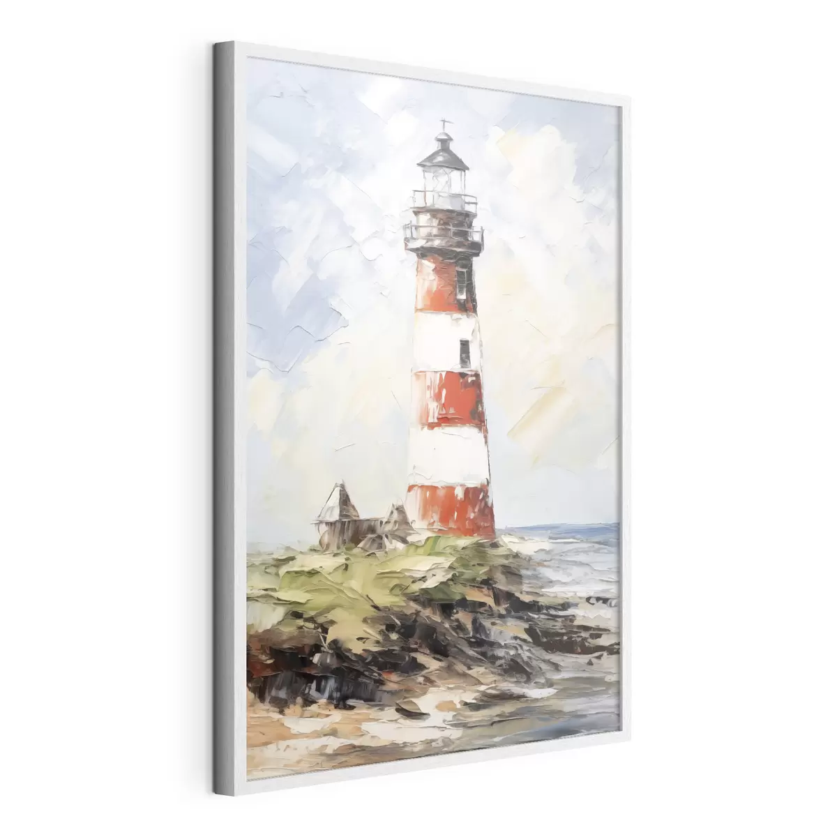 Poster Peinture du phare sur l'île f40223