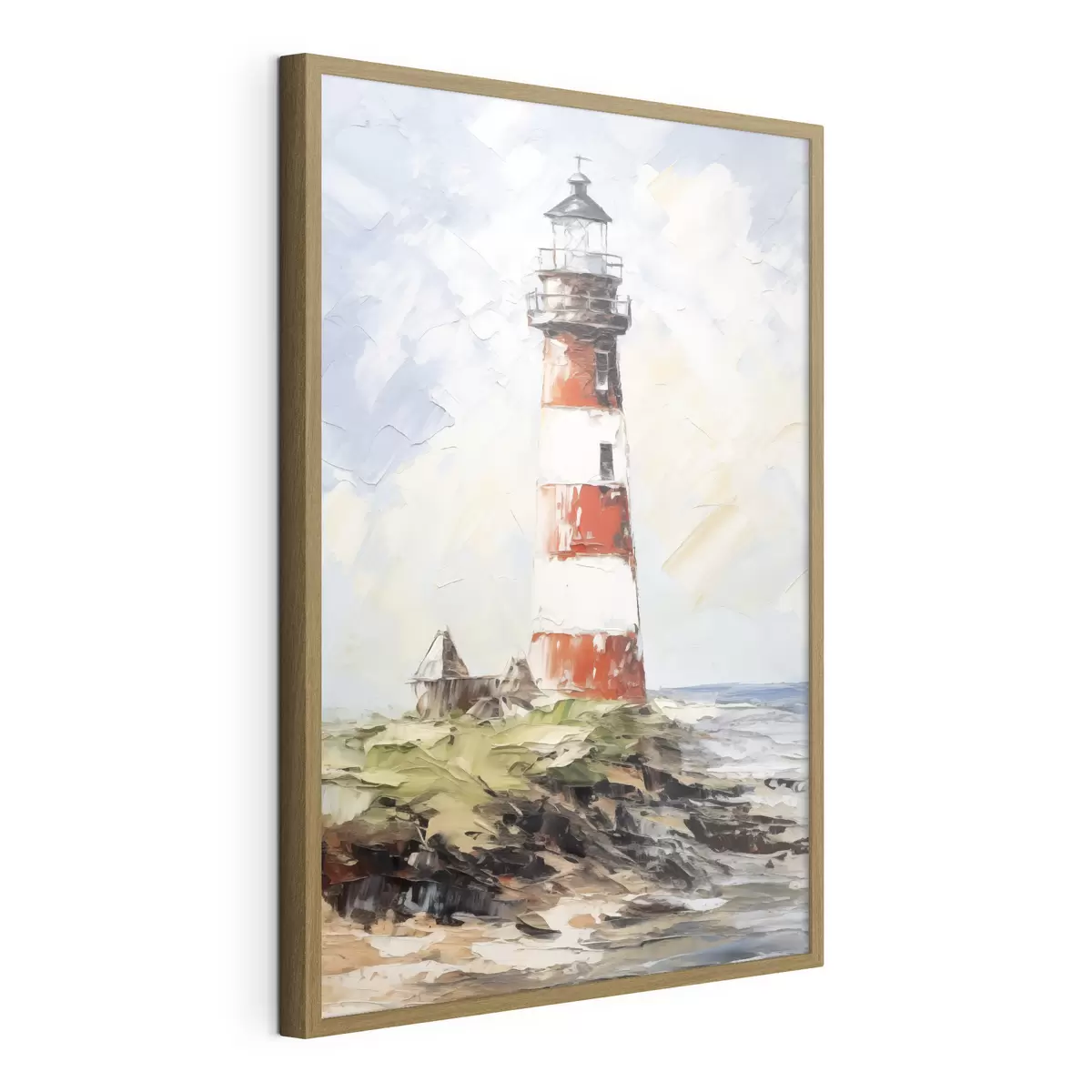 Poster Peinture du phare sur l'île f40223