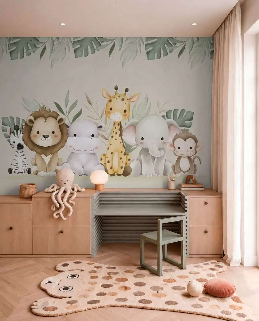 Papier peint La bande du safari w01406