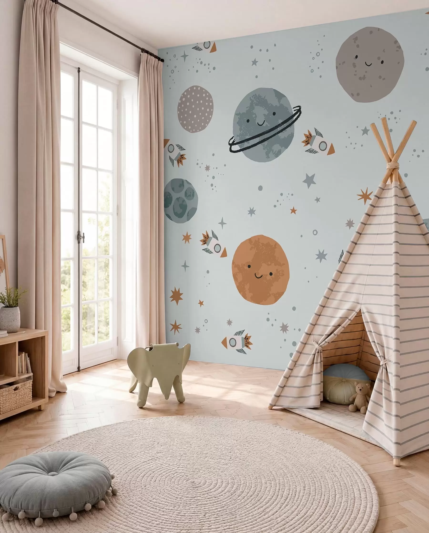 Papier peint Planètes au sourire tendre w01417