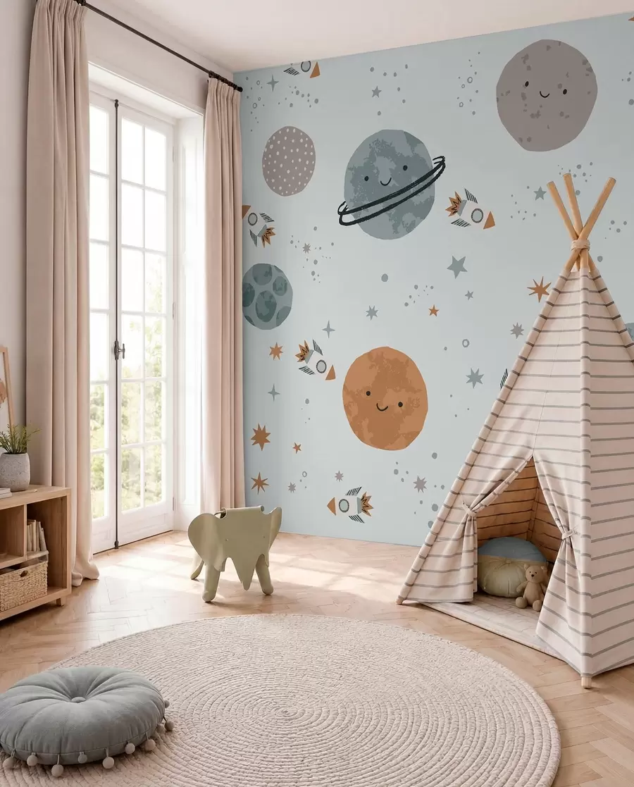 Papier peint Planètes au sourire tendre w01417