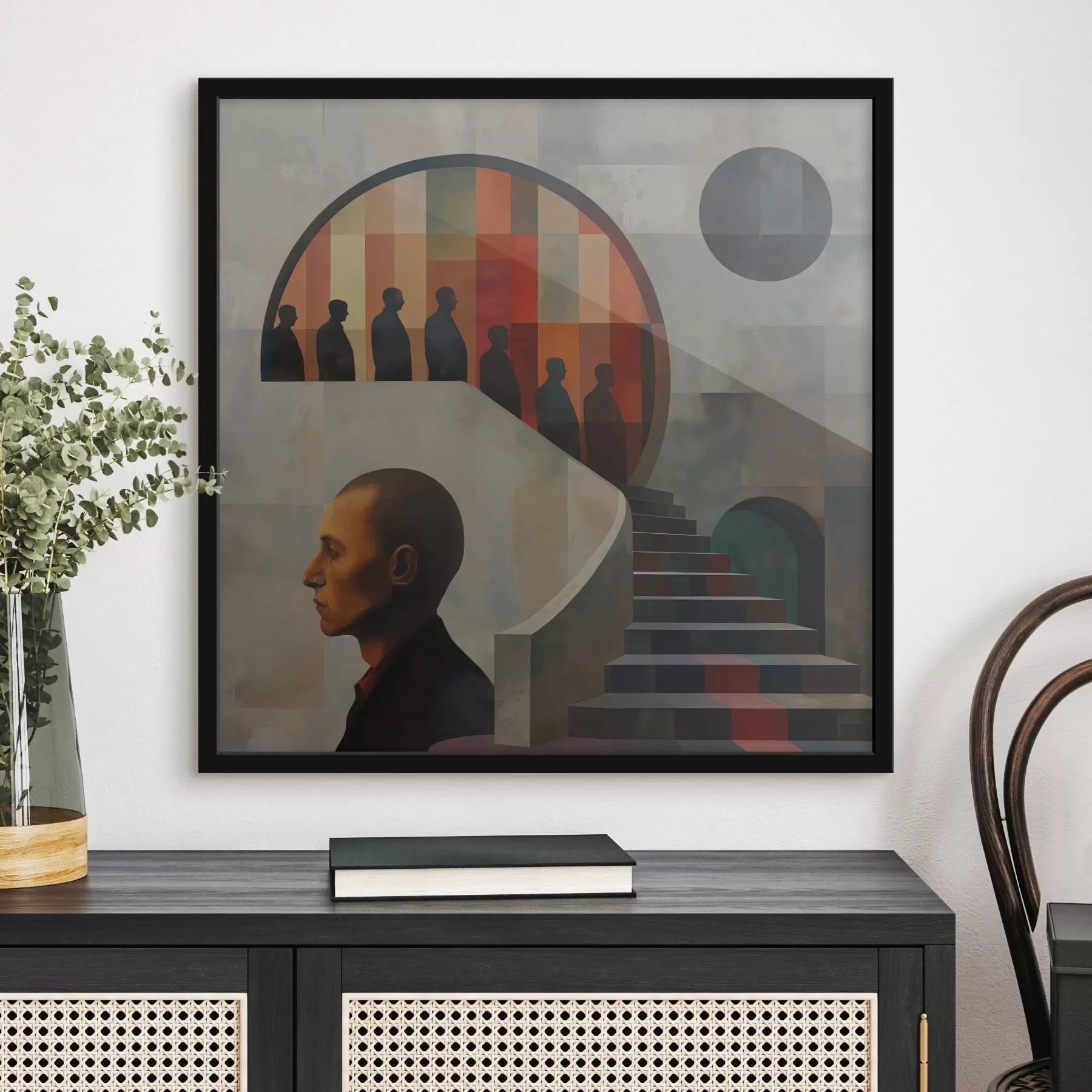 Papier peint illustration d'un escalier moderne f40238