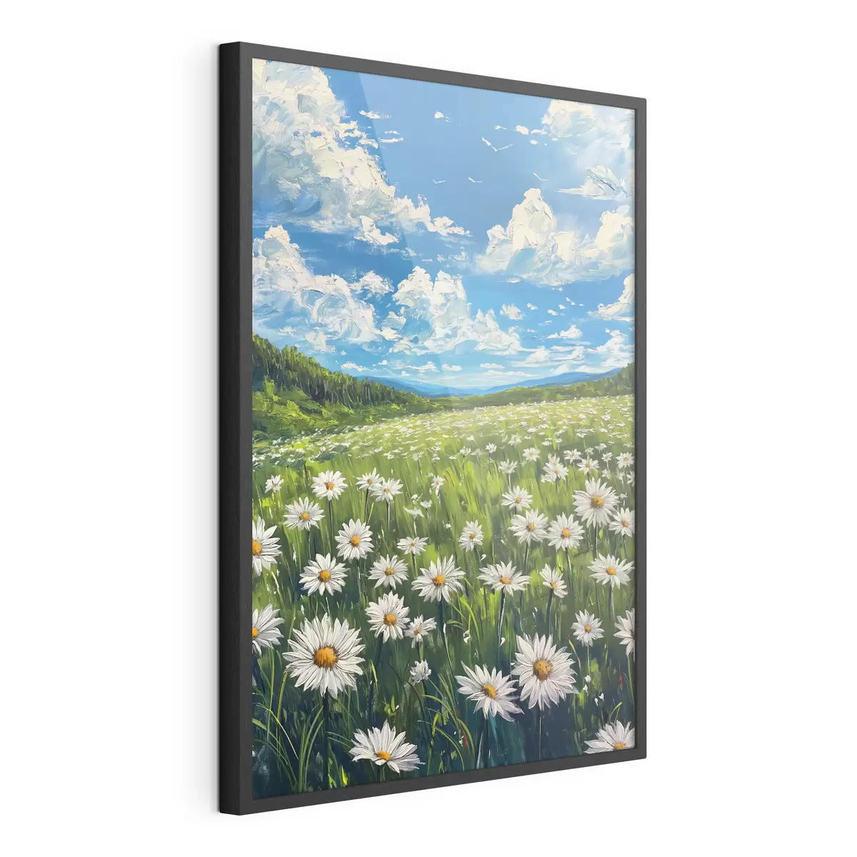 Poster paysage de marguerites sur le terrain f40255